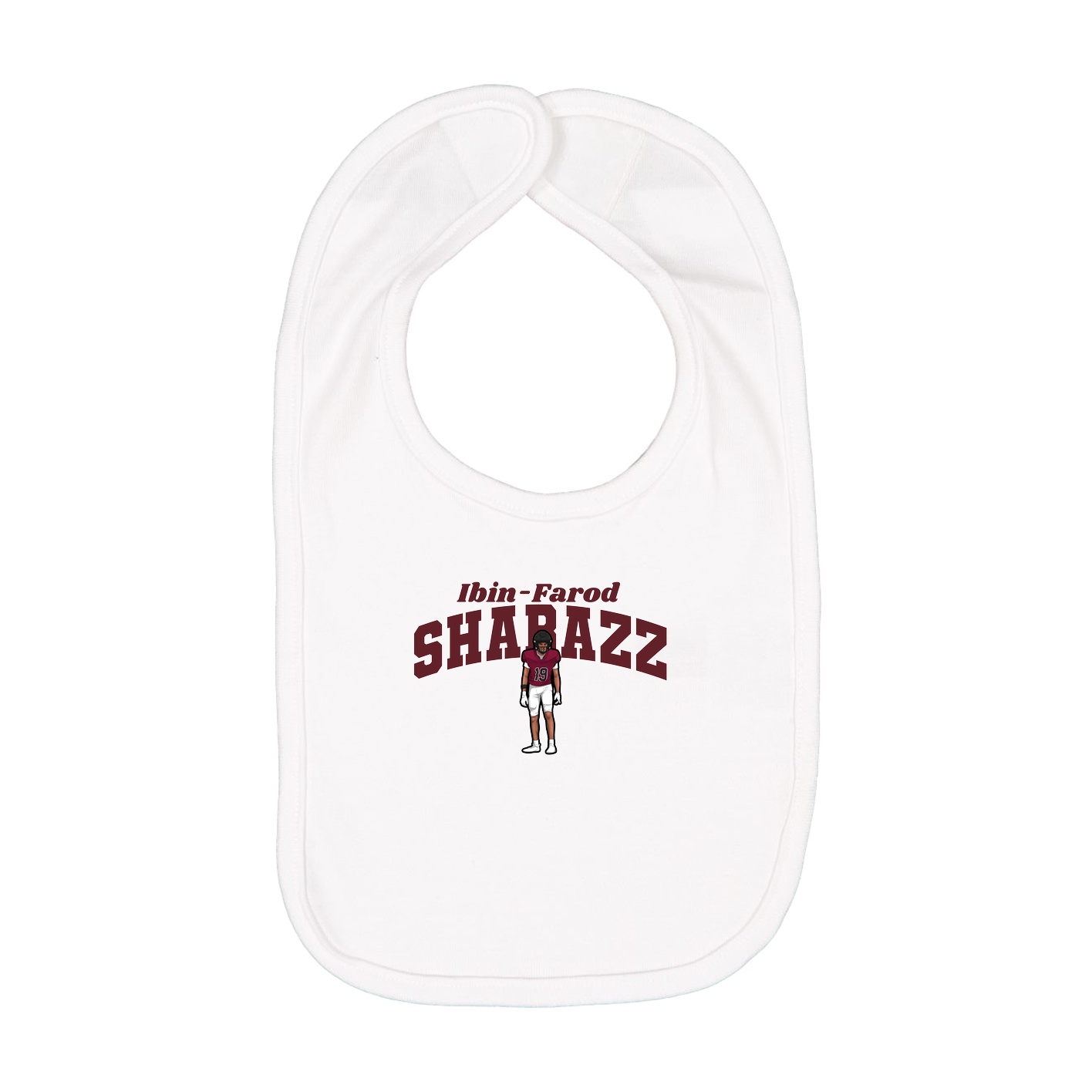 Infant Bib — Signature Arch in White