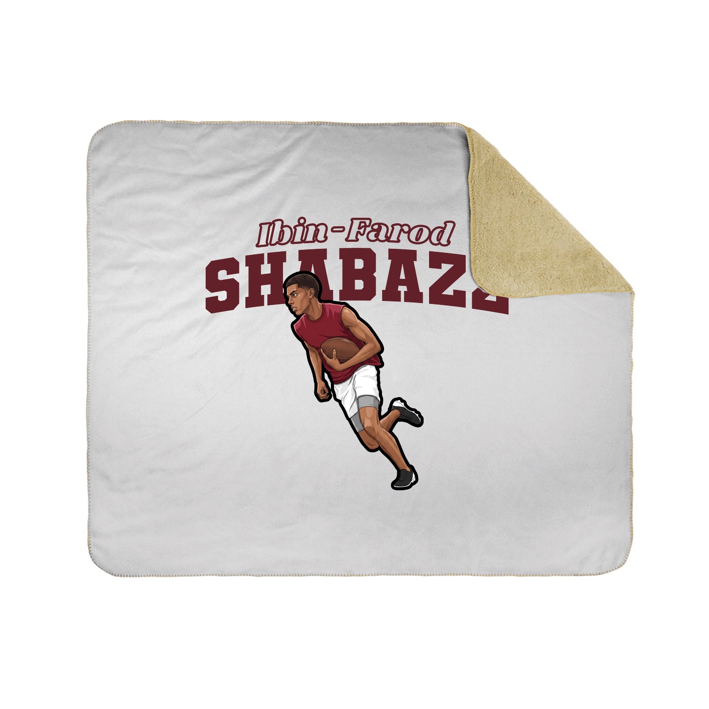Throw Blanket — Name Arch in White
