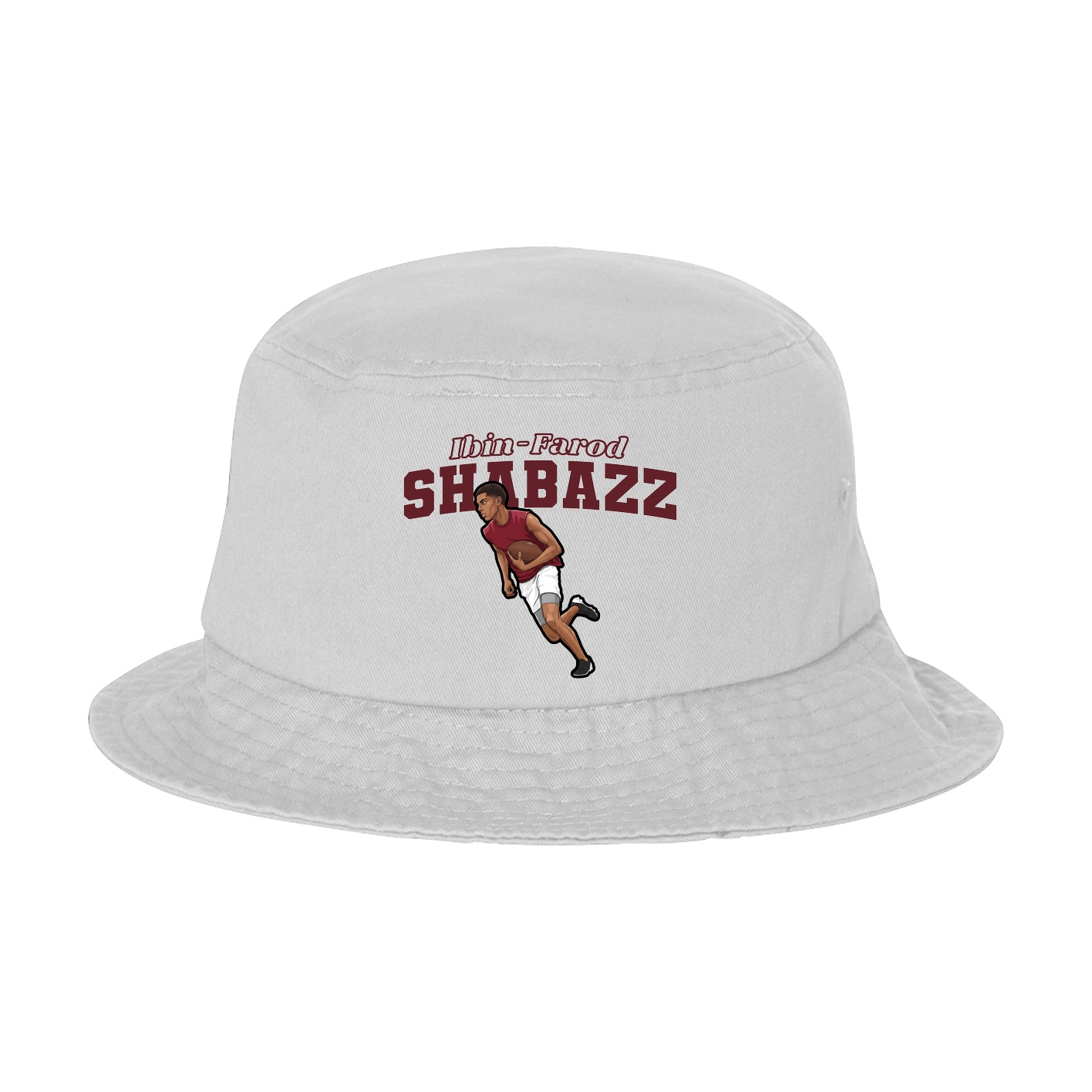 Bucket Cap — Name Arch in White