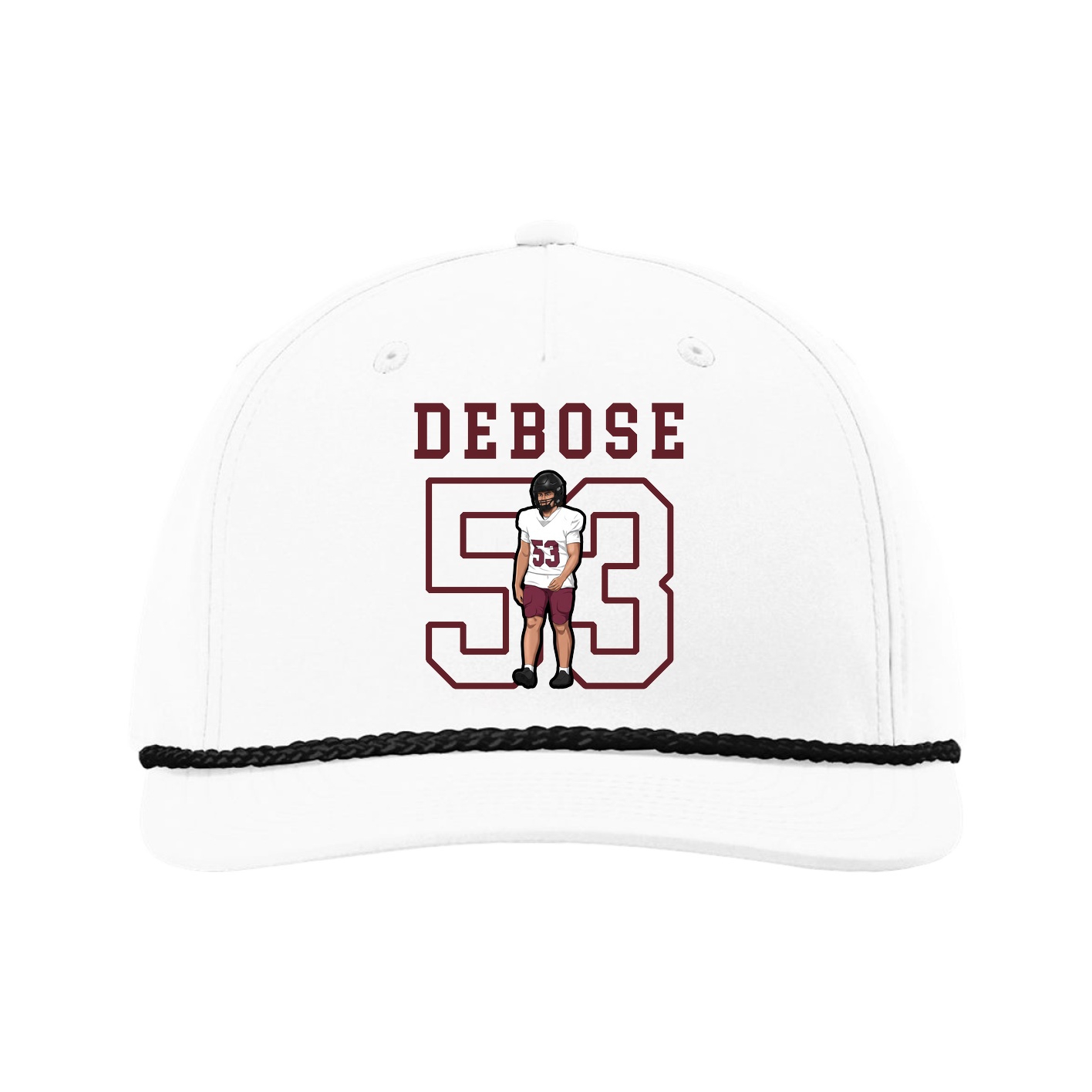 Five-Panel Classic Rope Cap — Shirsey in White