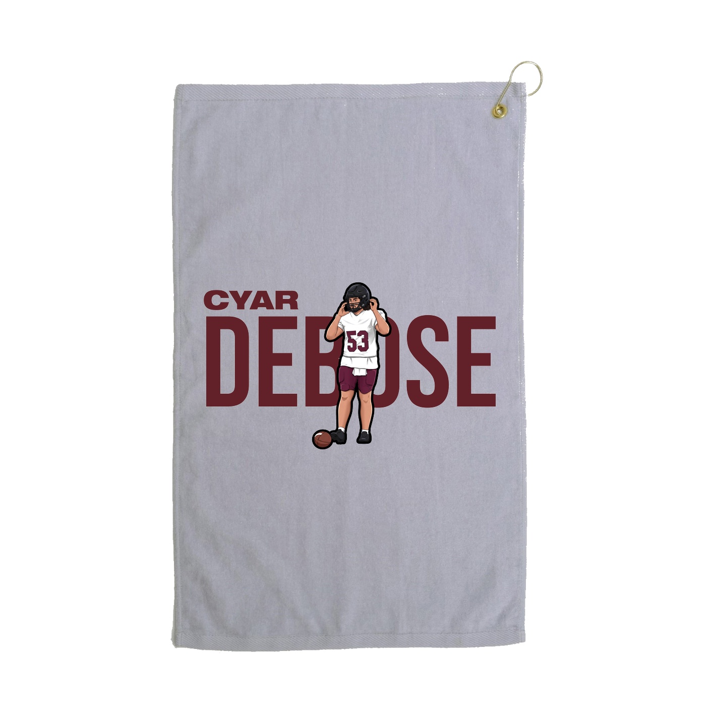 Golf Towel — Player Name in Grey