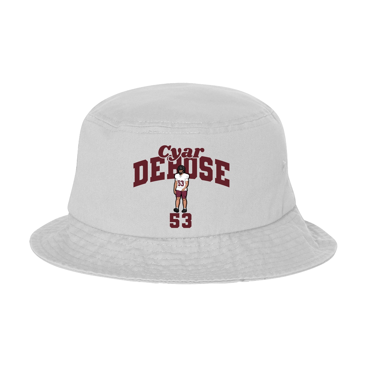 Bucket Cap — Signature Arch in White