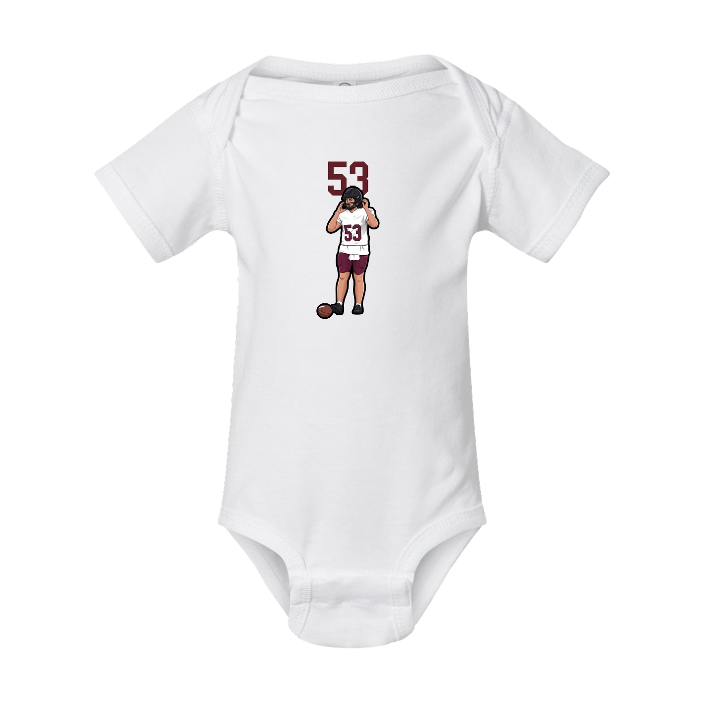 Baby Onesie — Number Top in White