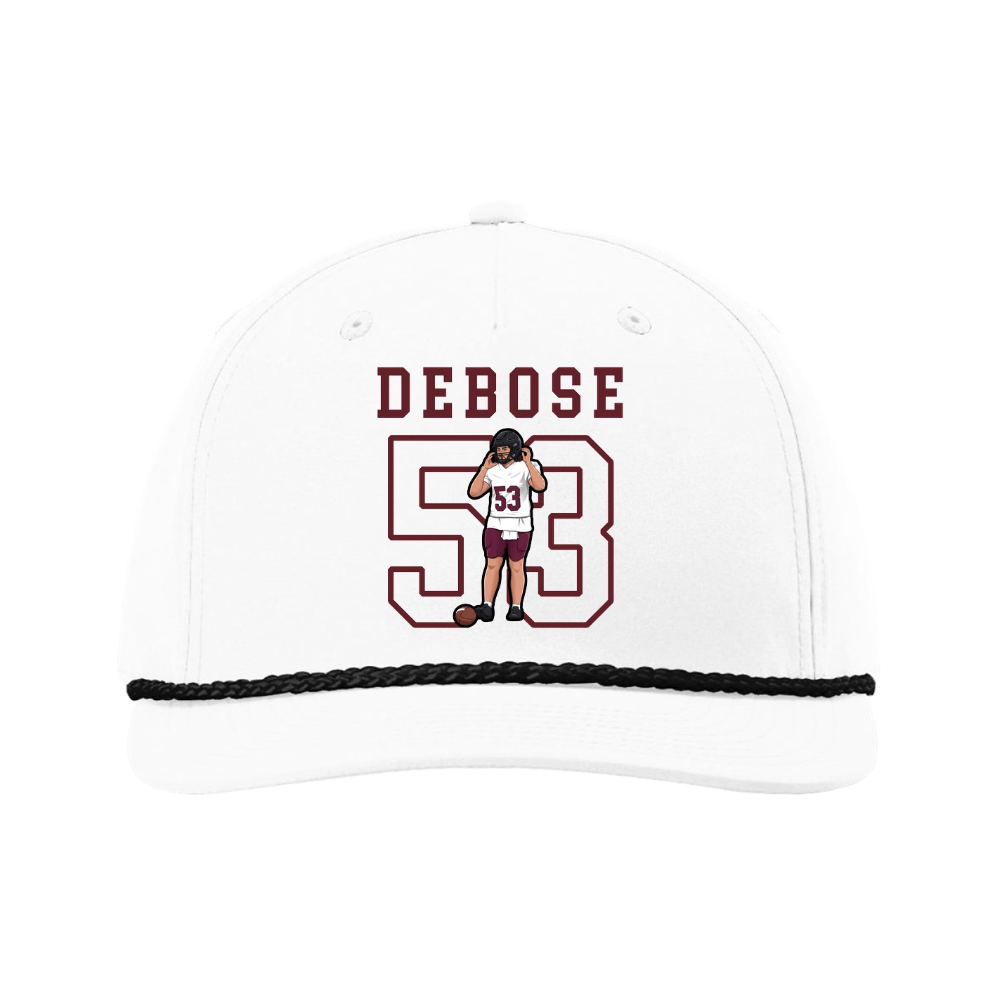Five-Panel Classic Rope Cap — Shirsey in White
