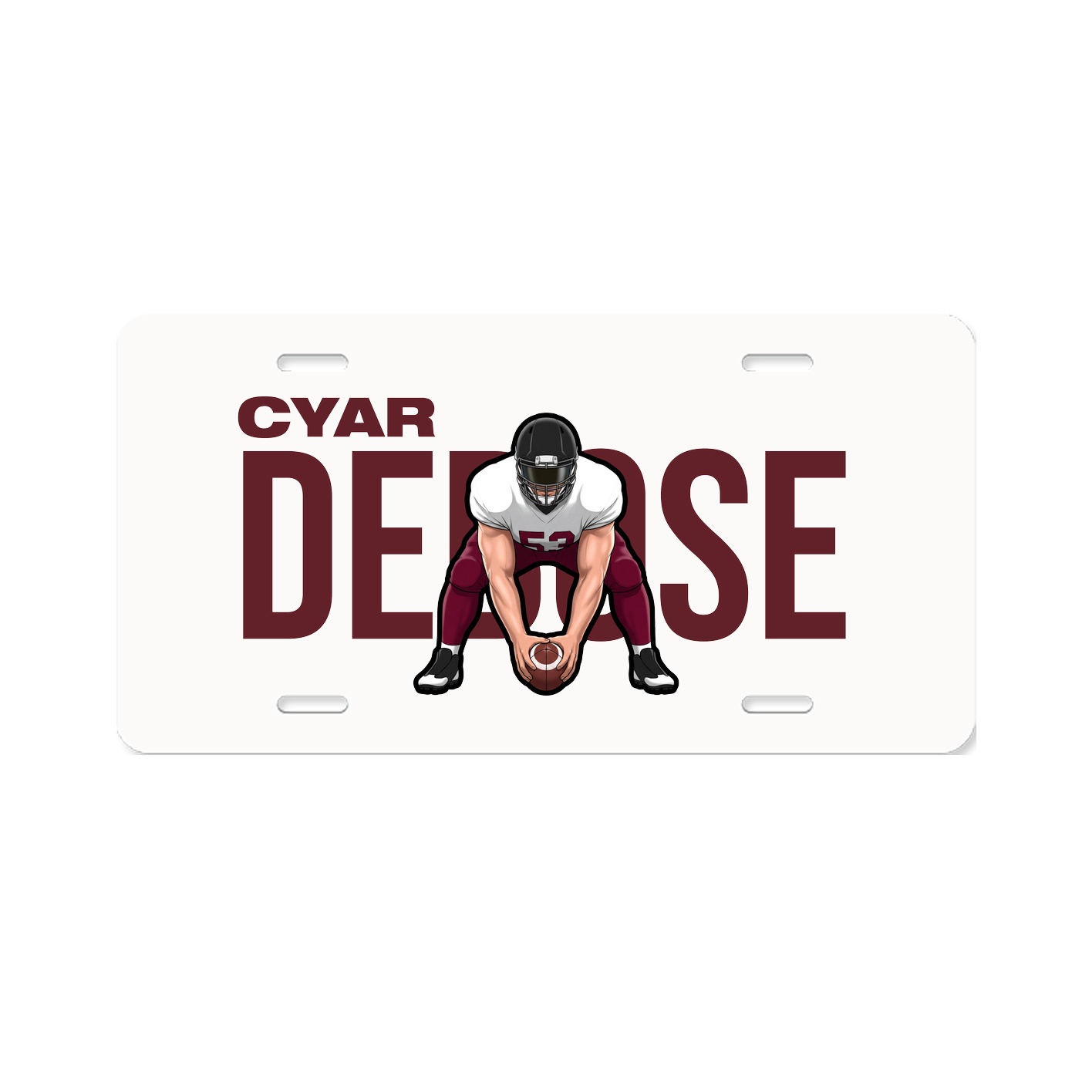 License Plate — Player Name in Classic