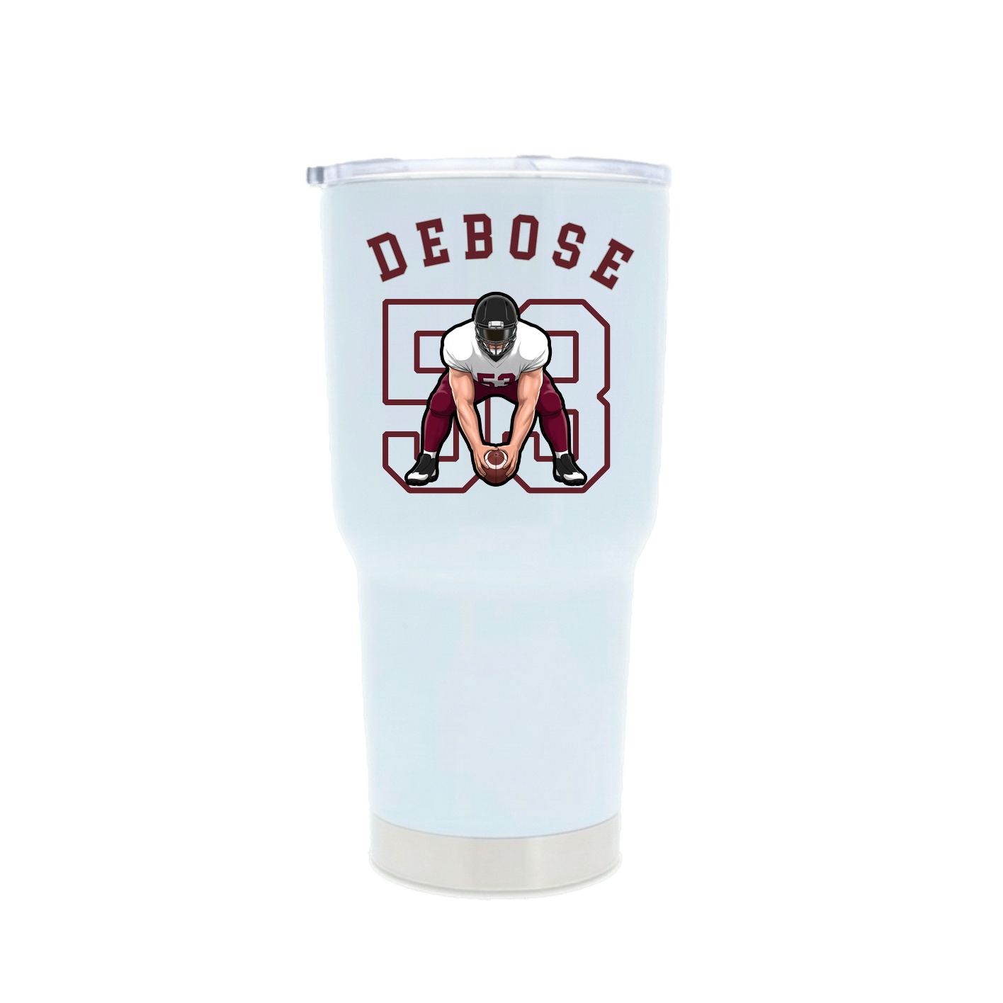 30oz Stainless Steel Tumbler — Shirsey Arch in White
