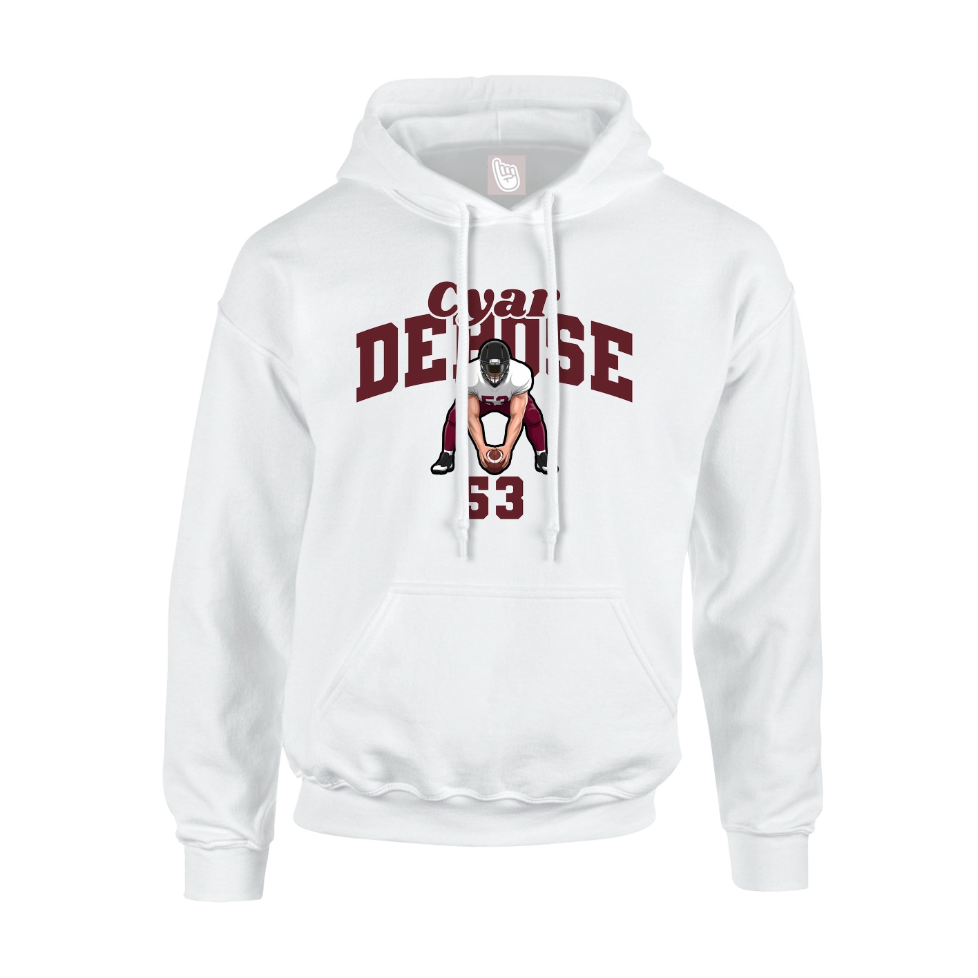 Hoodie — Signature Arch in White