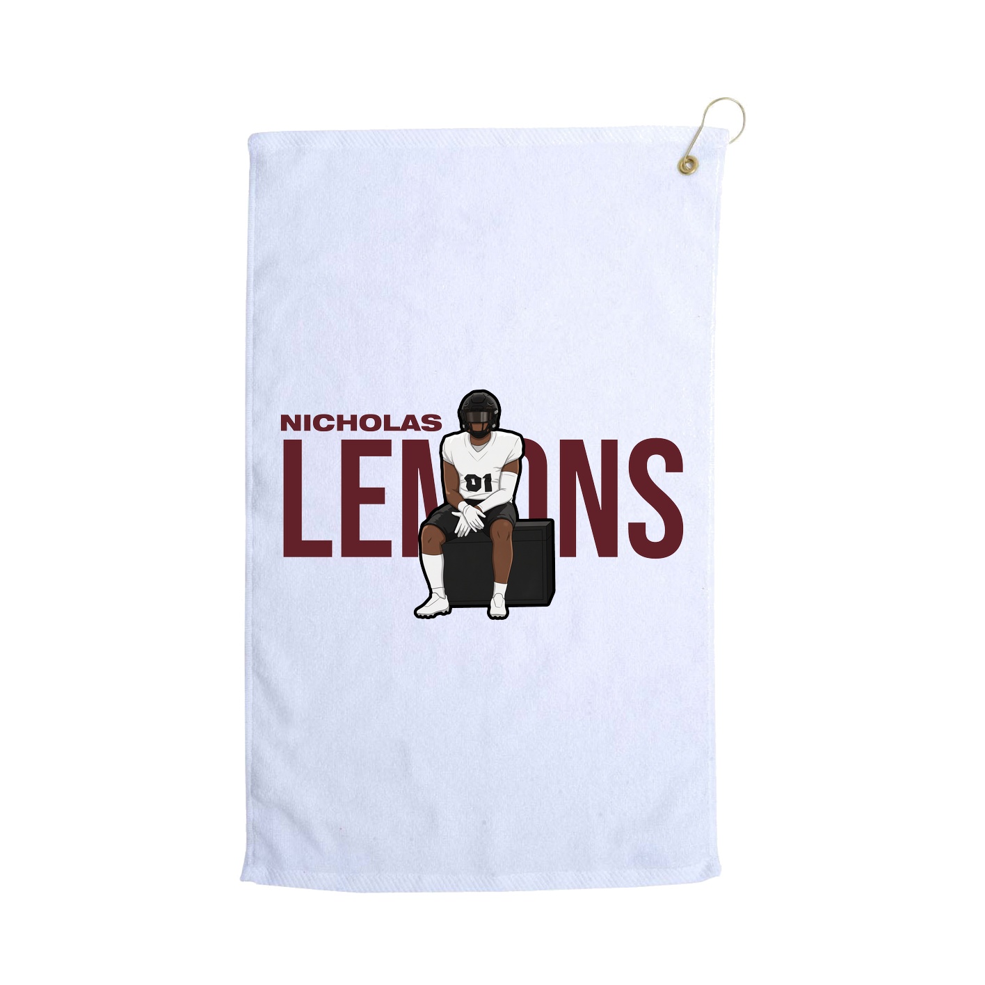 Golf Towel — Player Name in White