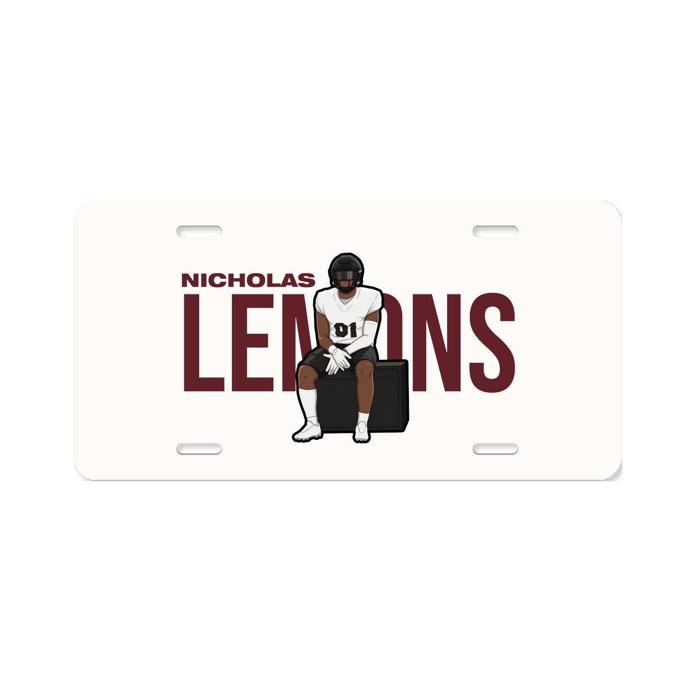 License Plate — Player Name in Classic