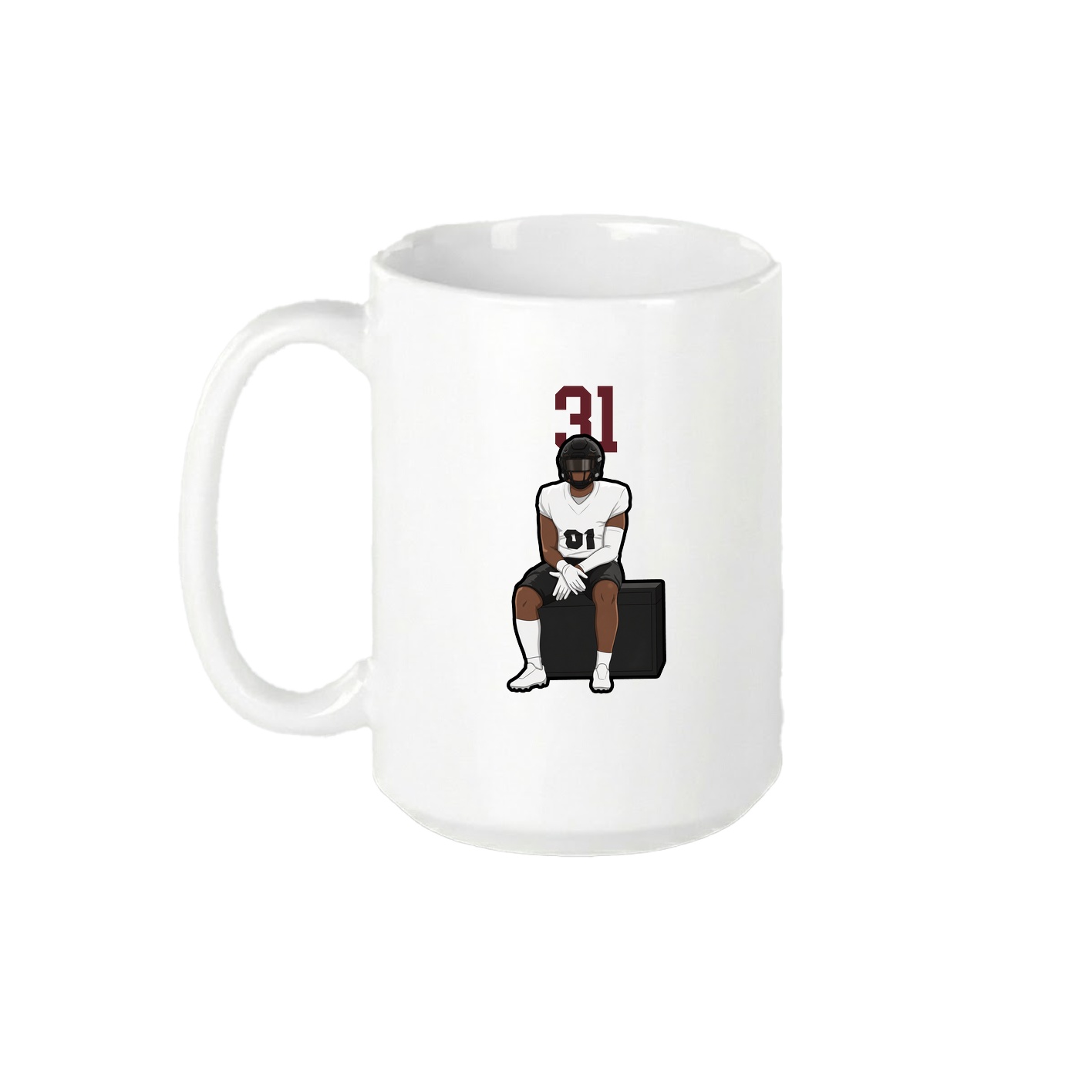15oz Coffee Mug — Number Top in White
