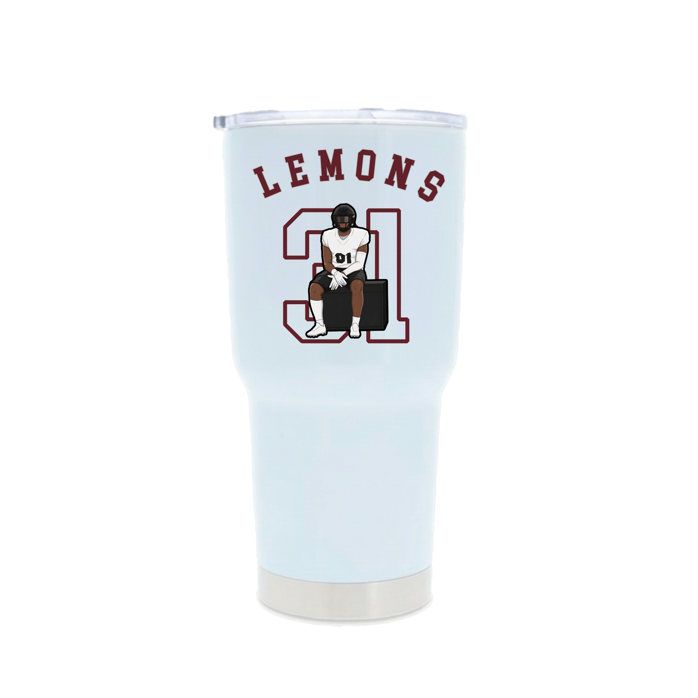 30oz Stainless Steel Tumbler — Shirsey Arch in White