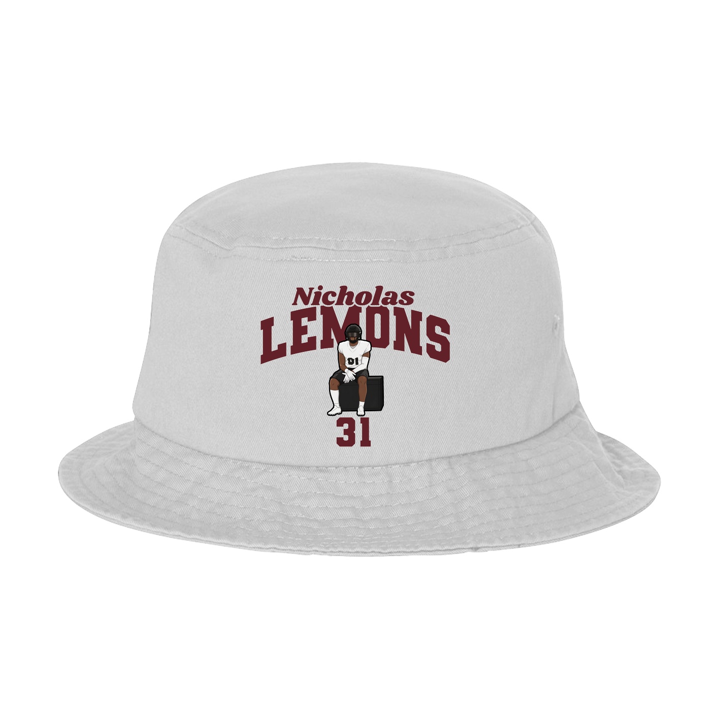 Bucket Cap — Signature Arch in White