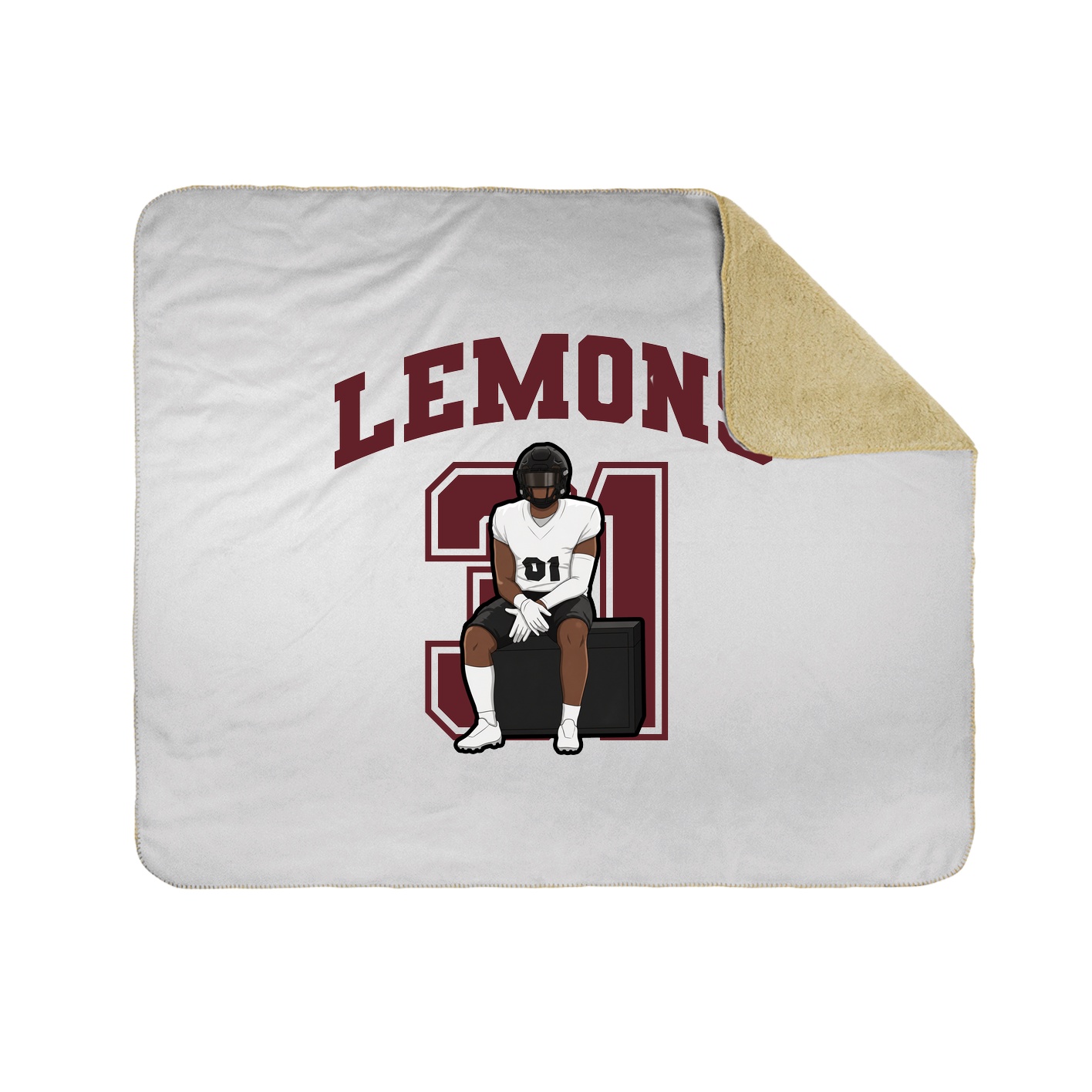 Throw Blanket — Number in White