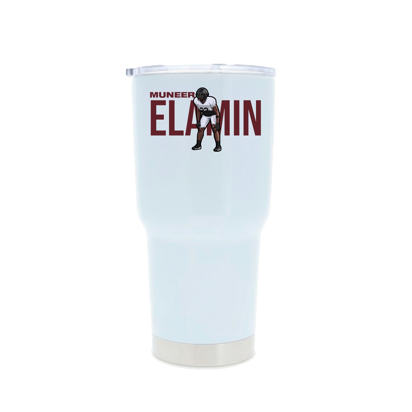 30oz Stainless Steel Tumbler — Player Name in White