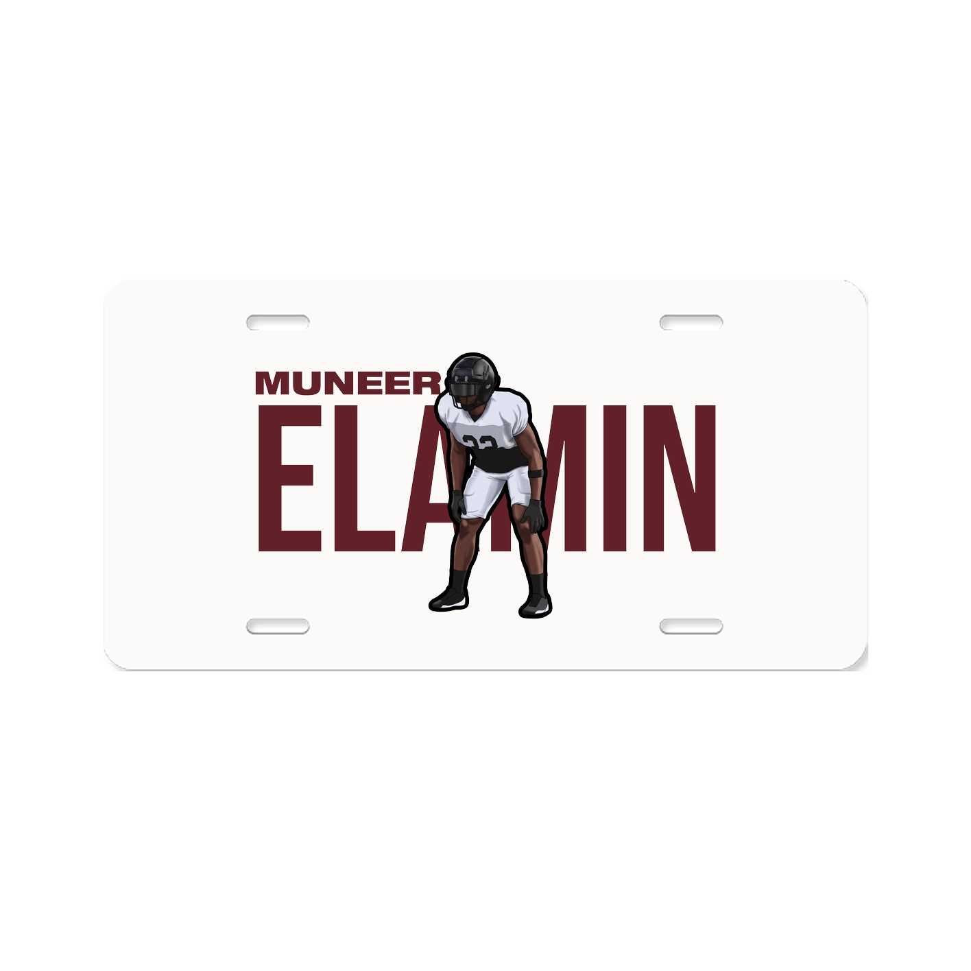 License Plate — Player Name in Classic