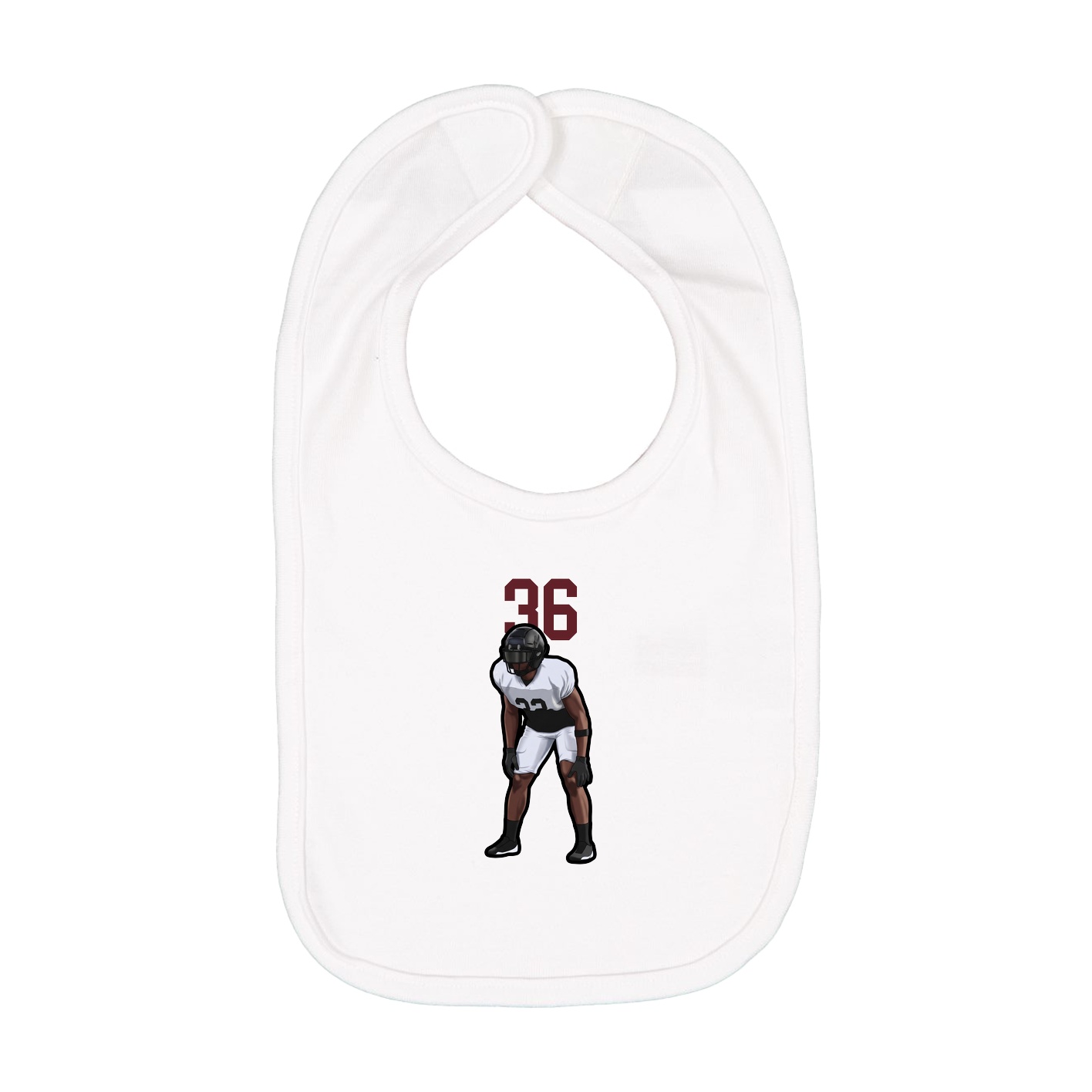 Infant Bib — Number Top in White
