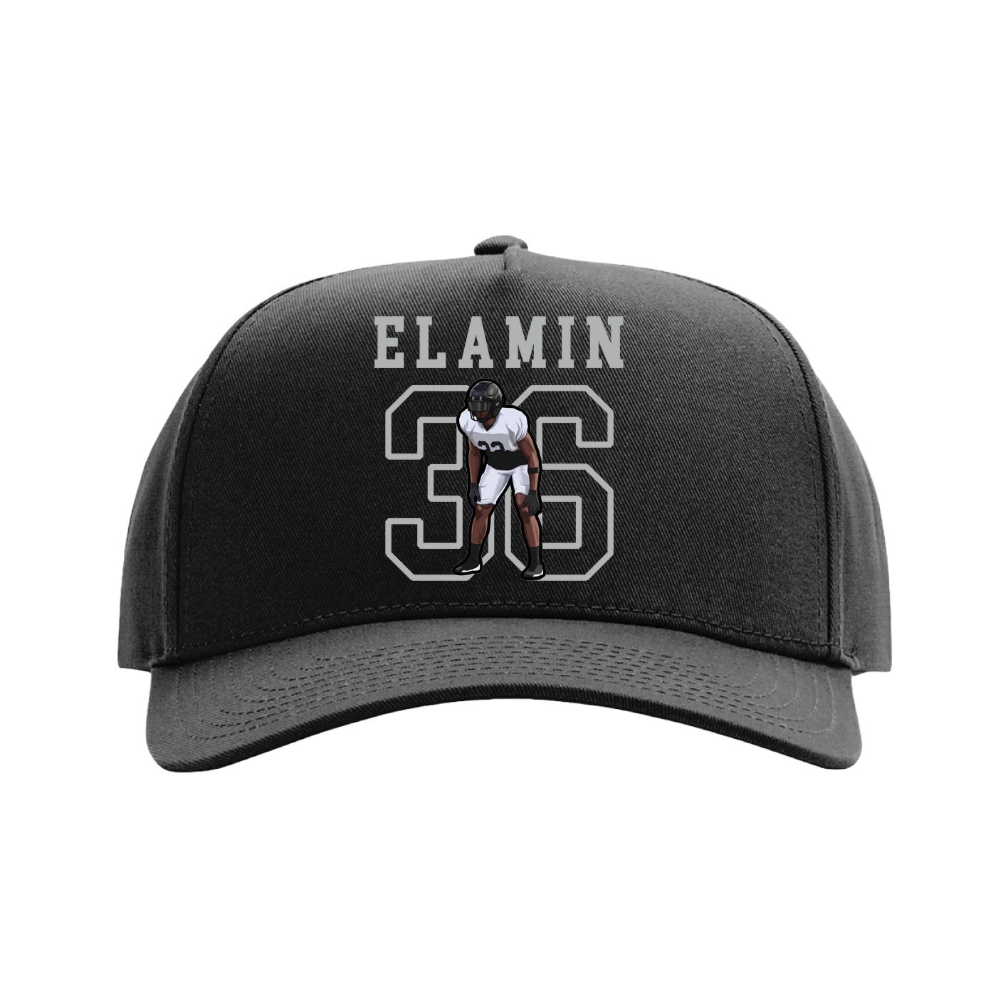 Full Fabric Five-Panel Champ Cap — Shirsey in Black