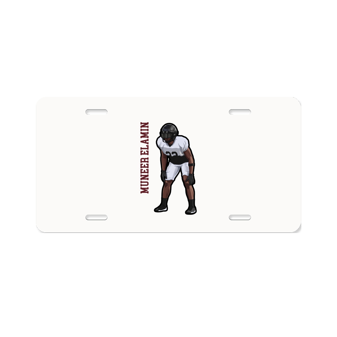 License Plate — Name Vertical in Classic