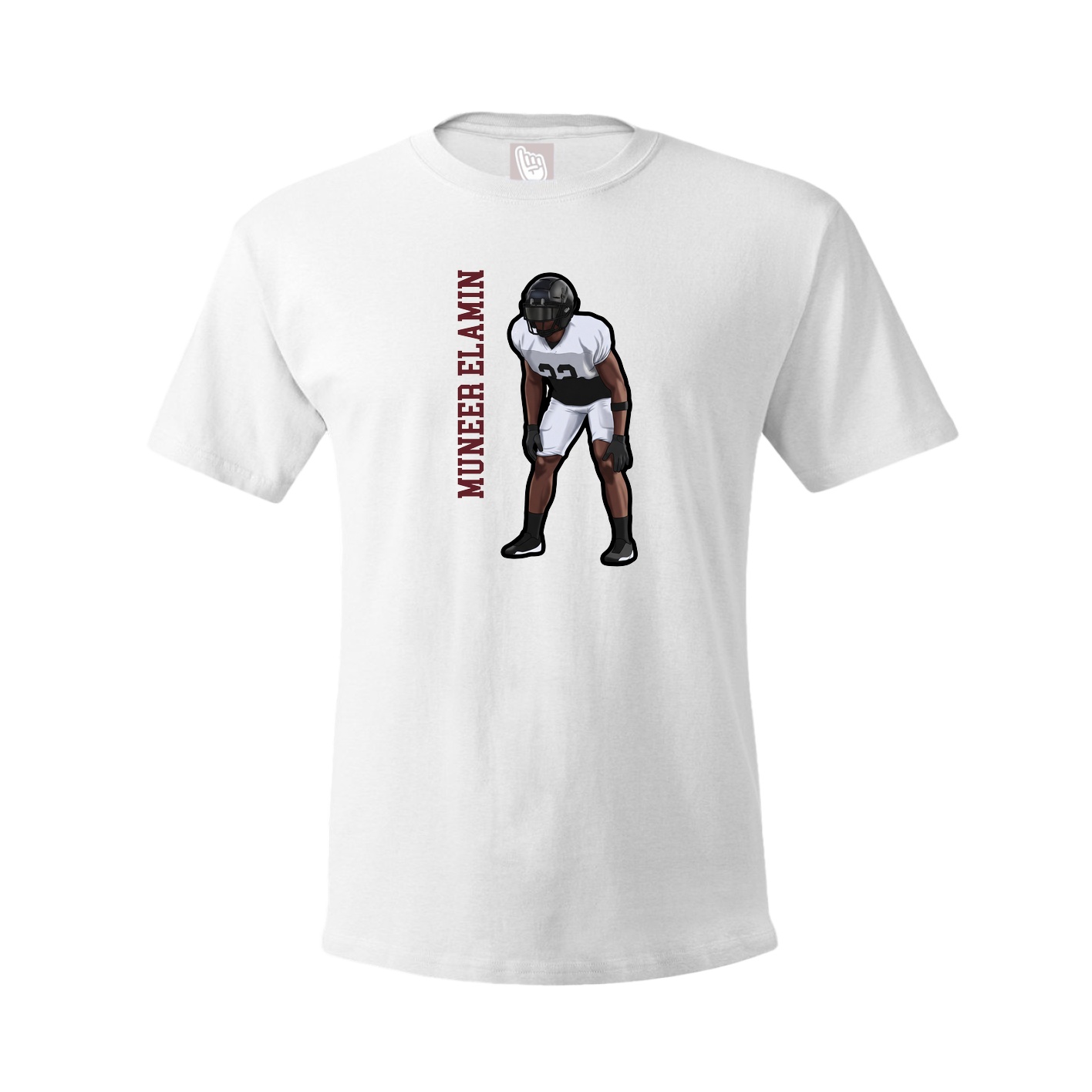 Tee — Name Vertical in White
