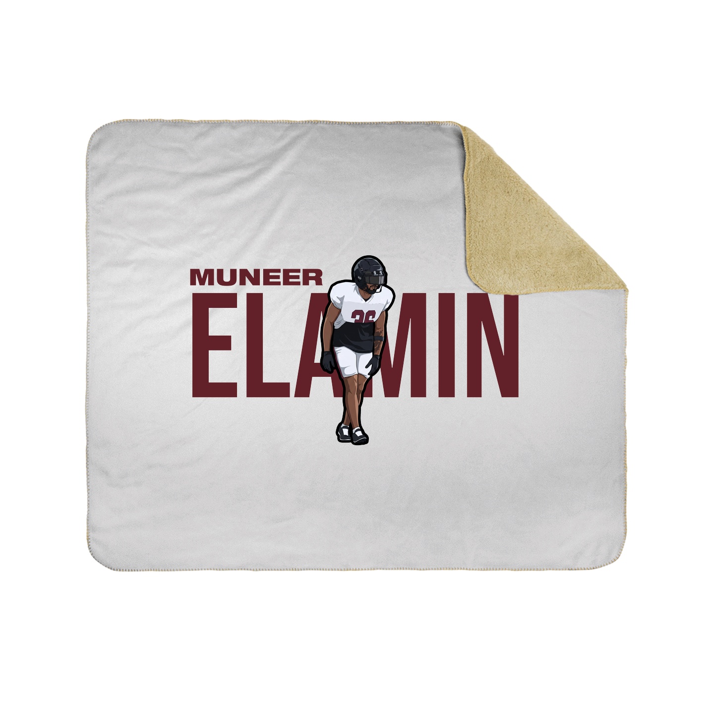 Throw Blanket — Player Name in White