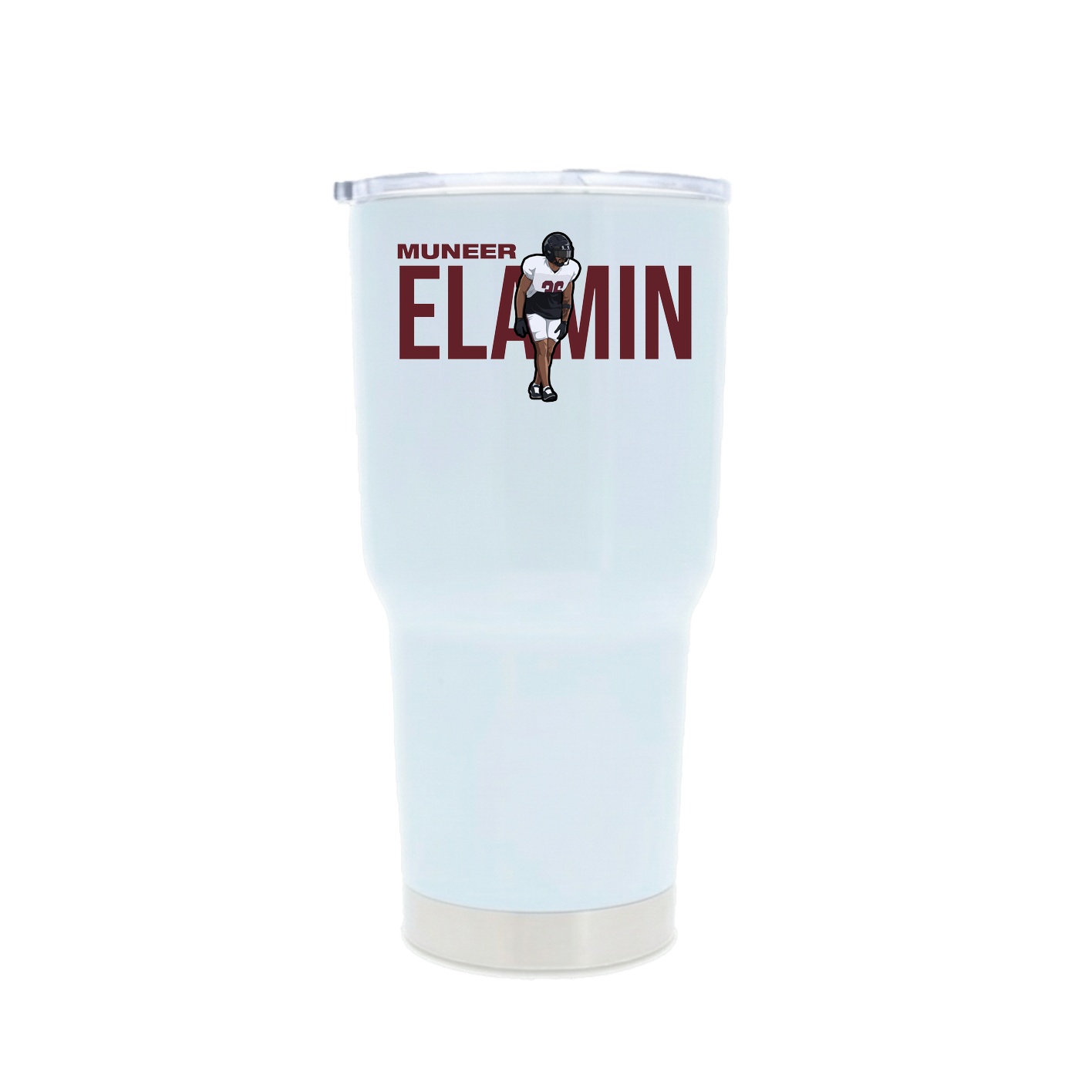 30oz Stainless Steel Tumbler — Player Name in White
