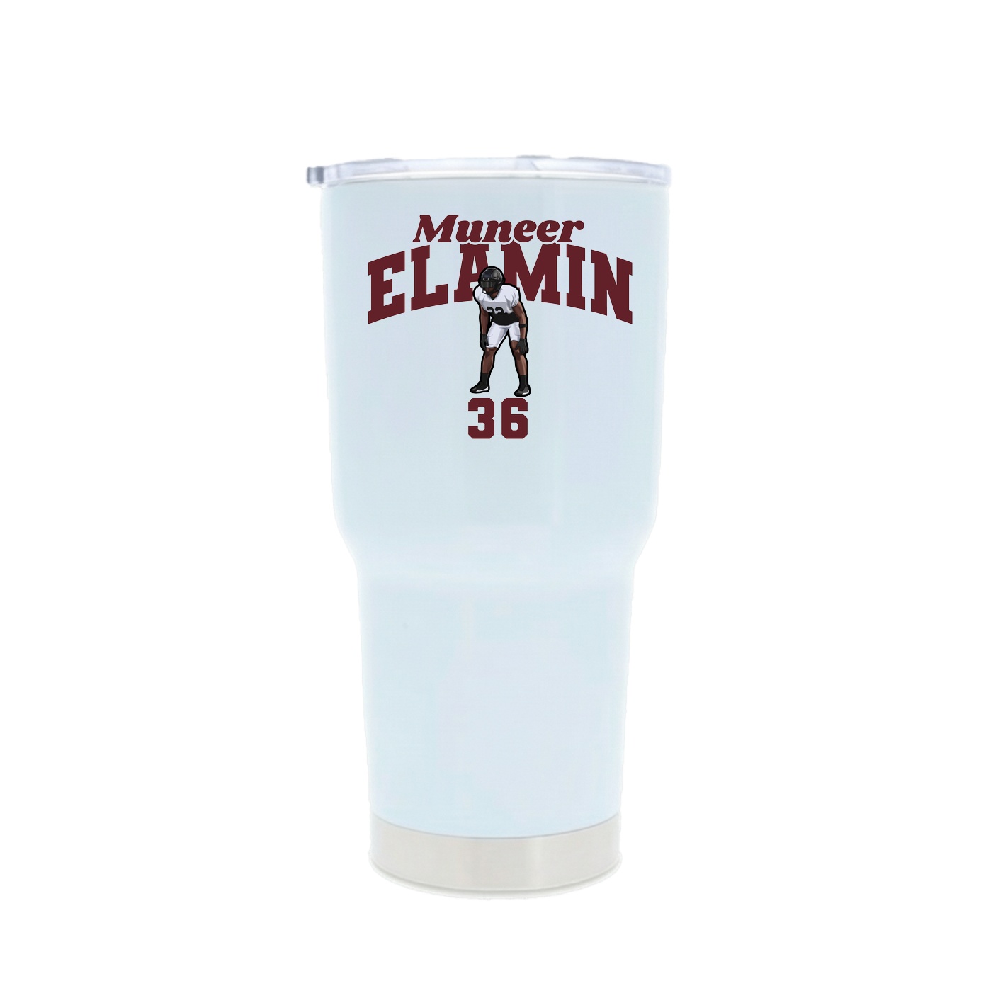 30oz Stainless Steel Tumbler — Signature Arch in White