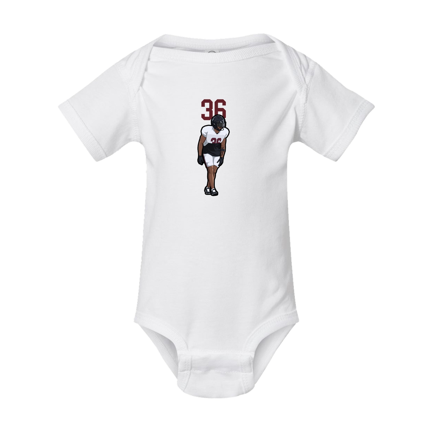 Baby Onesie — Number Top in White