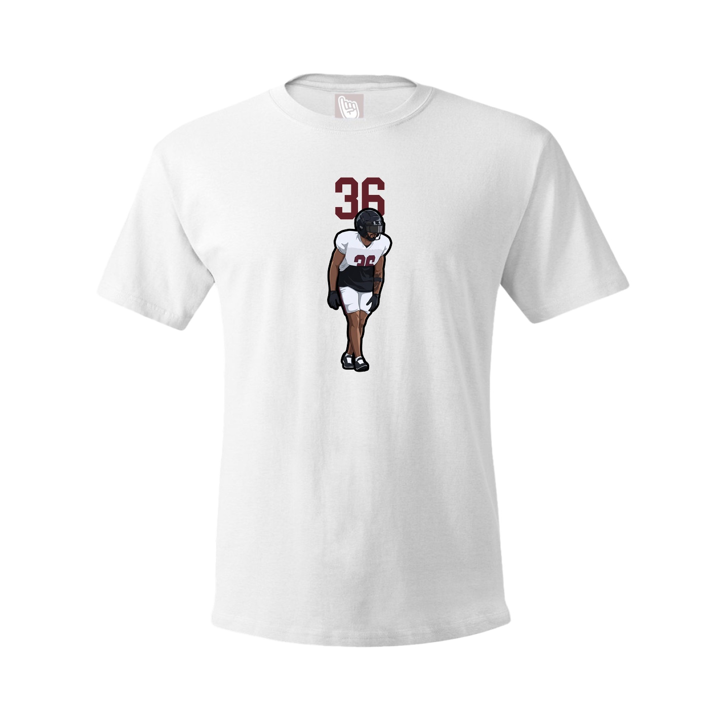 Youth Tee — Number Top in White