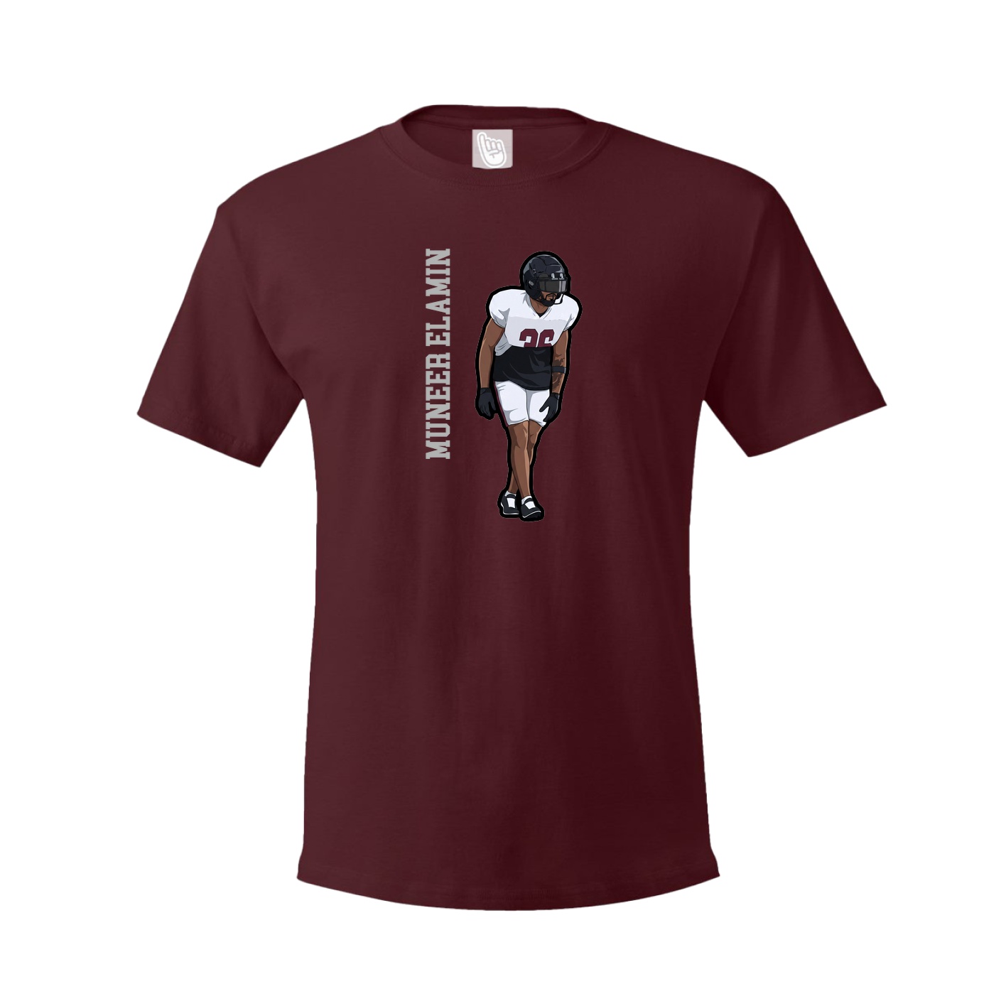 Tee — Name Vertical in Maroon