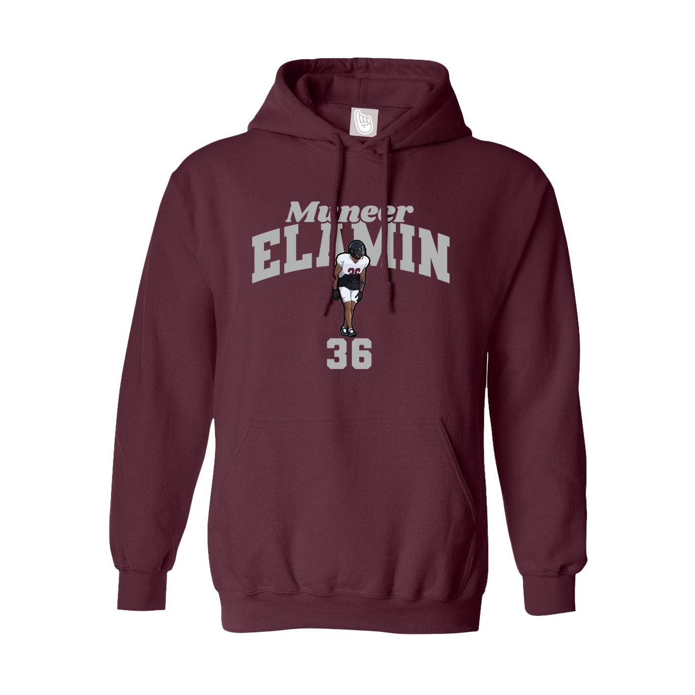 Hoodie — Signature Arch in Maroon