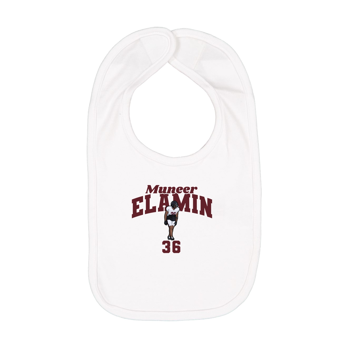Infant Bib — Signature Arch in White