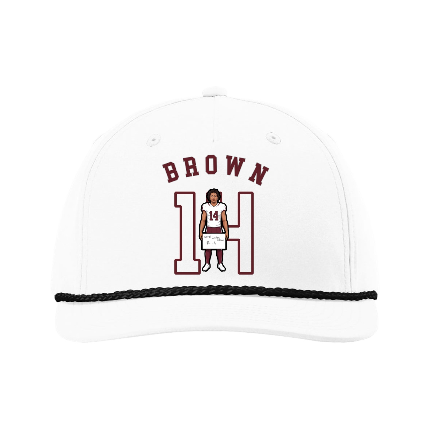 Five-Panel Classic Rope Cap — Shirsey Arch in White