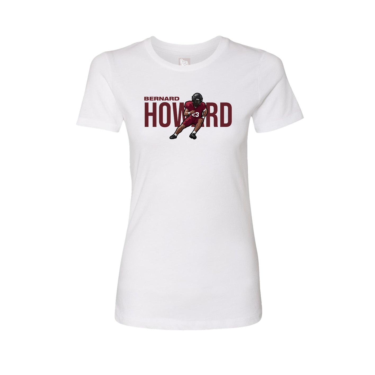 Fitted Women's Tee — Player Name in White