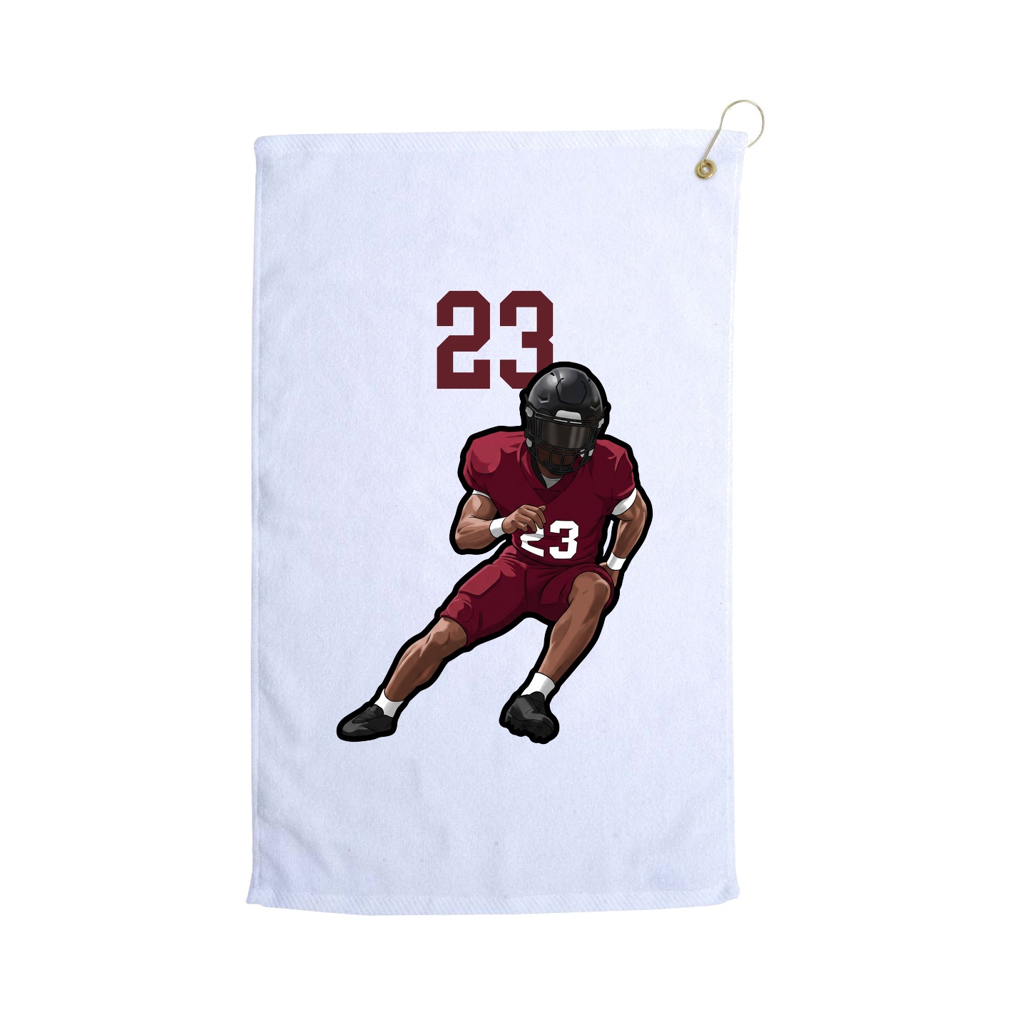 Golf Towel — Number Top in White