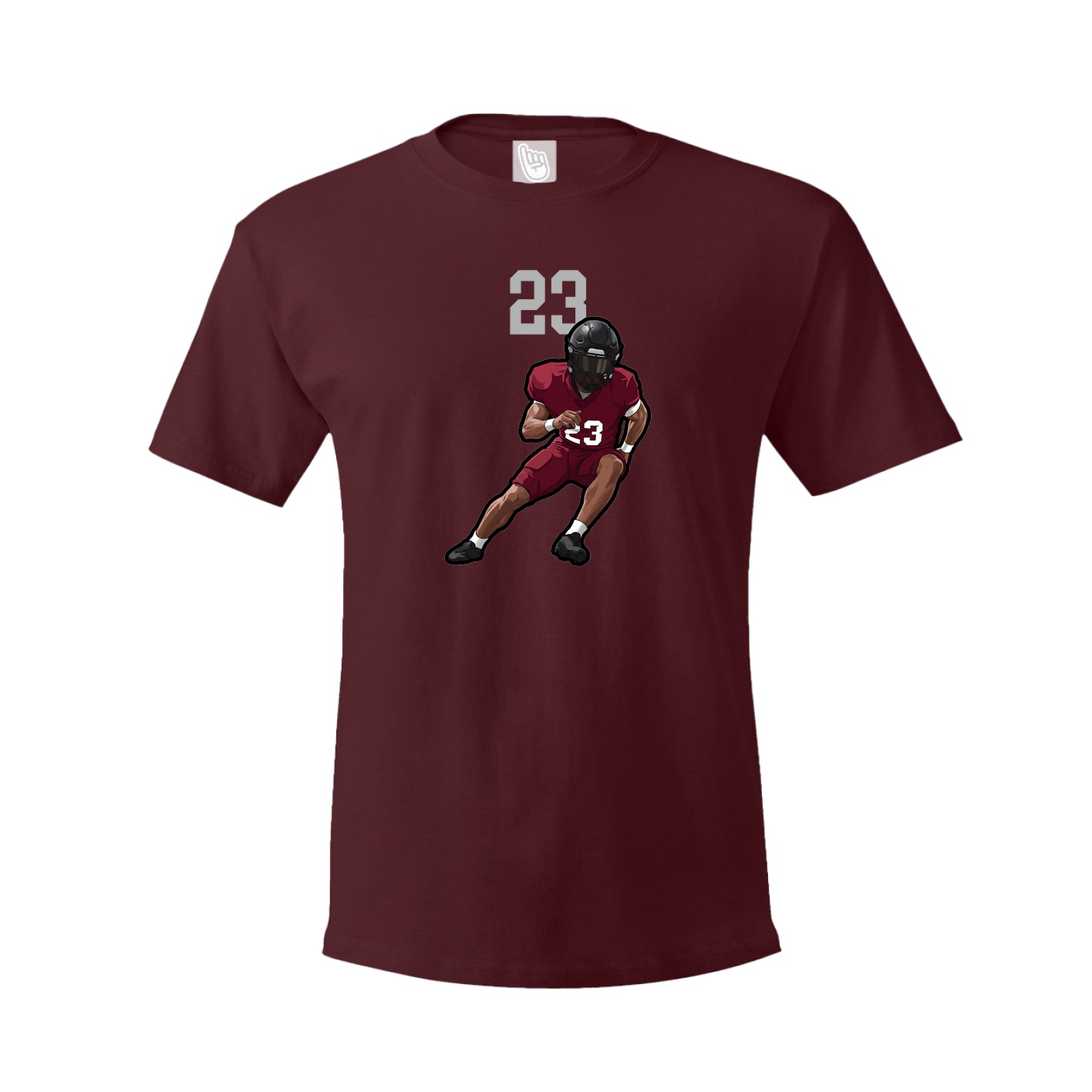 Youth Tee — Number Top in Maroon