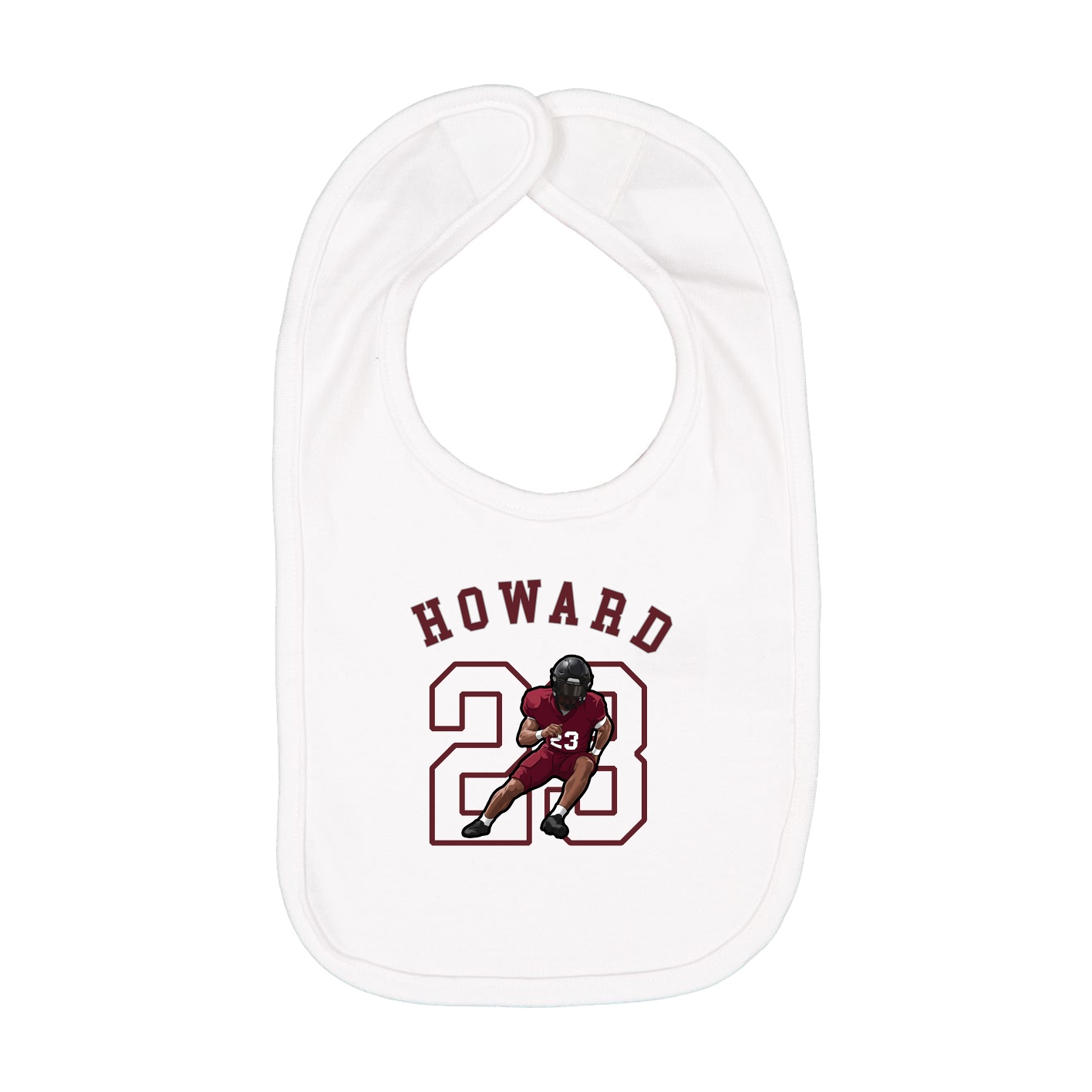 Infant Bib — Shirsey Arch in White