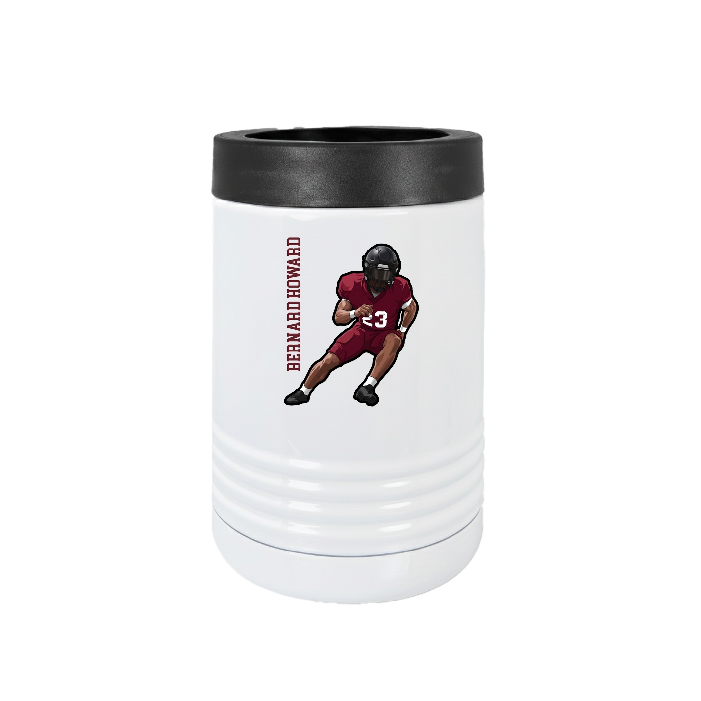 Beverage Holder — Name Vertical in White