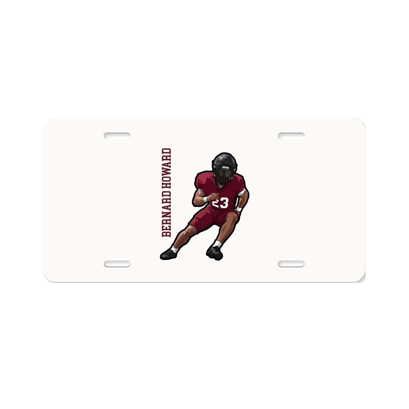License Plate — Name Vertical in Classic