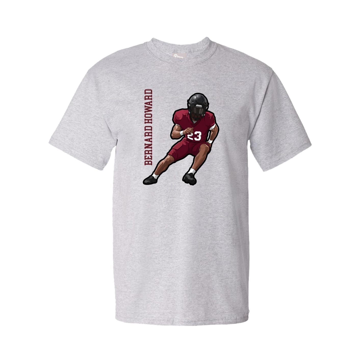 Tee — Name Vertical in Grey