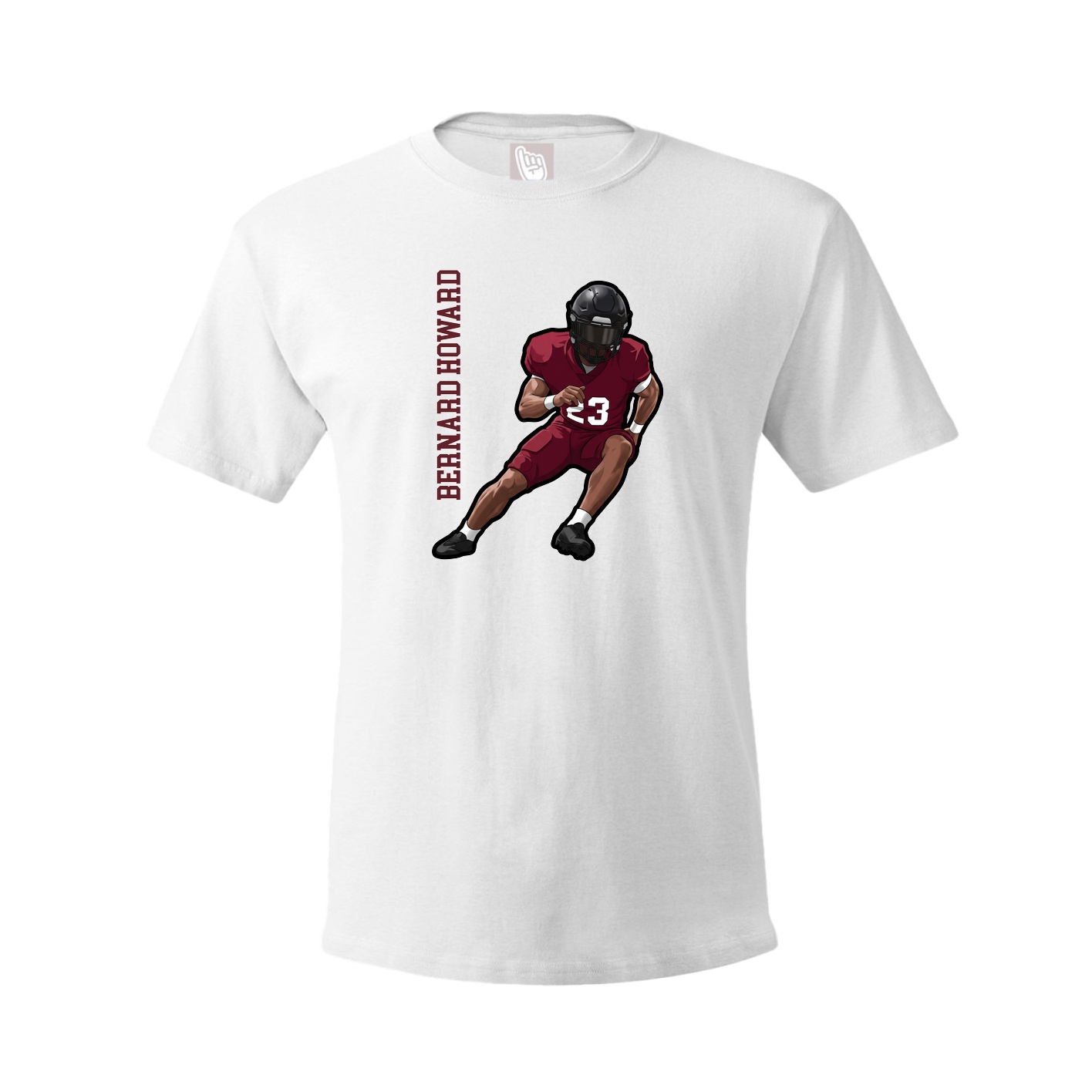 Youth Tee — Name Vertical in White