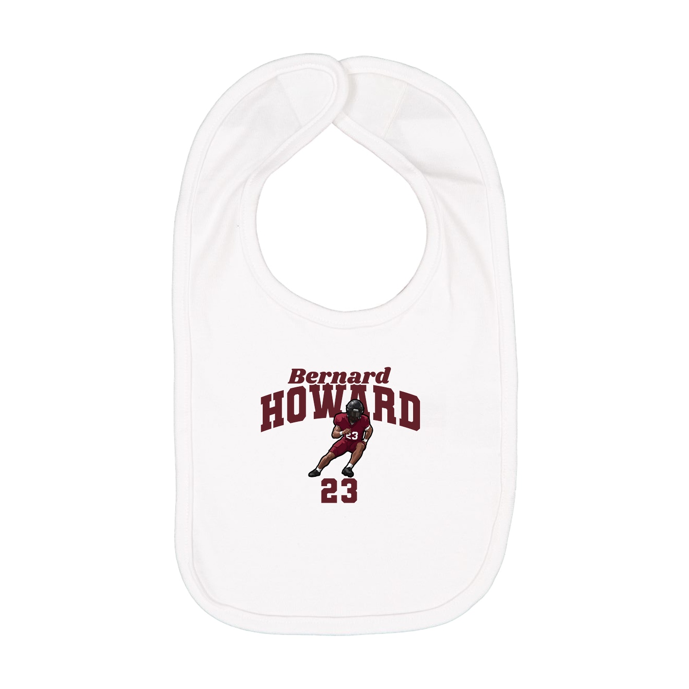 Infant Bib — Signature Arch in White