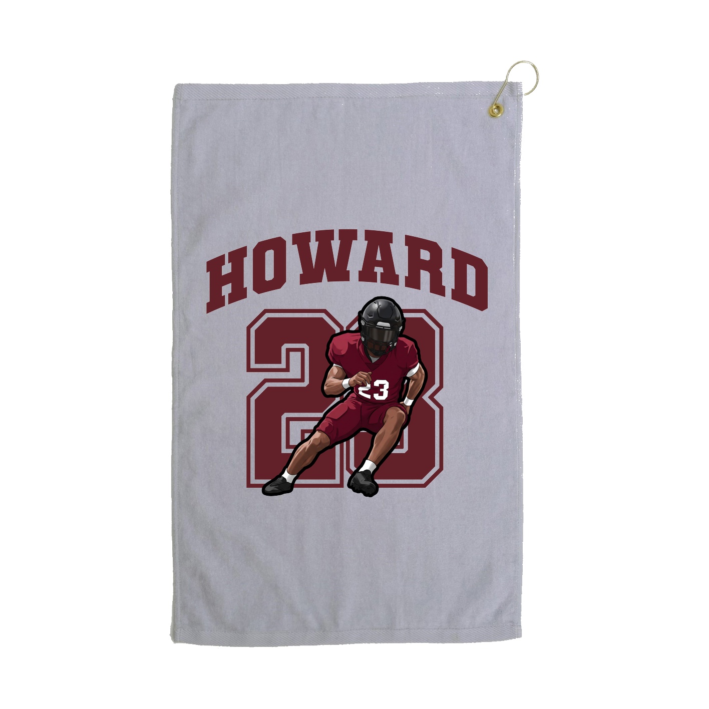 Golf Towel — Number in Grey