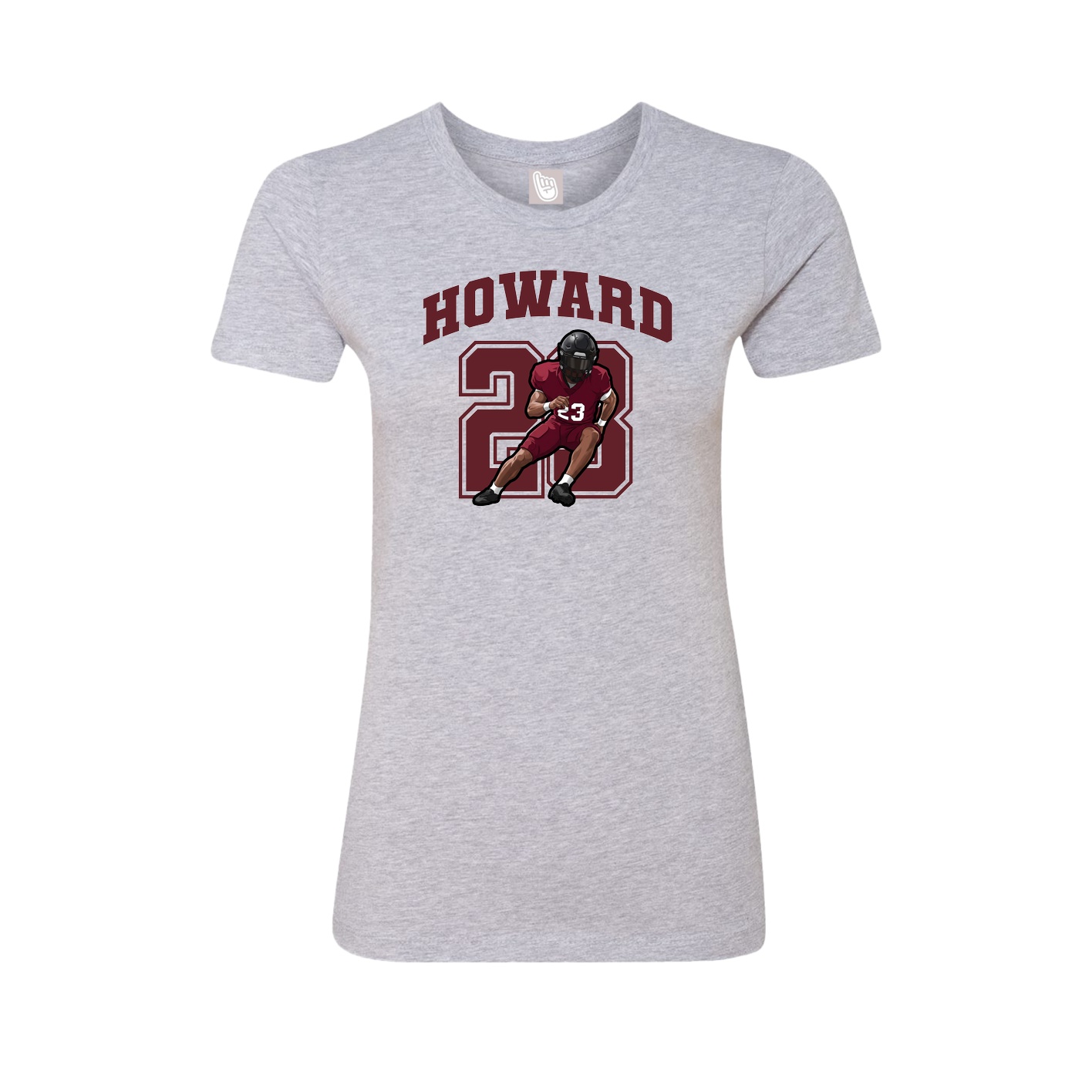 Fitted Women's Tee — Number in Grey