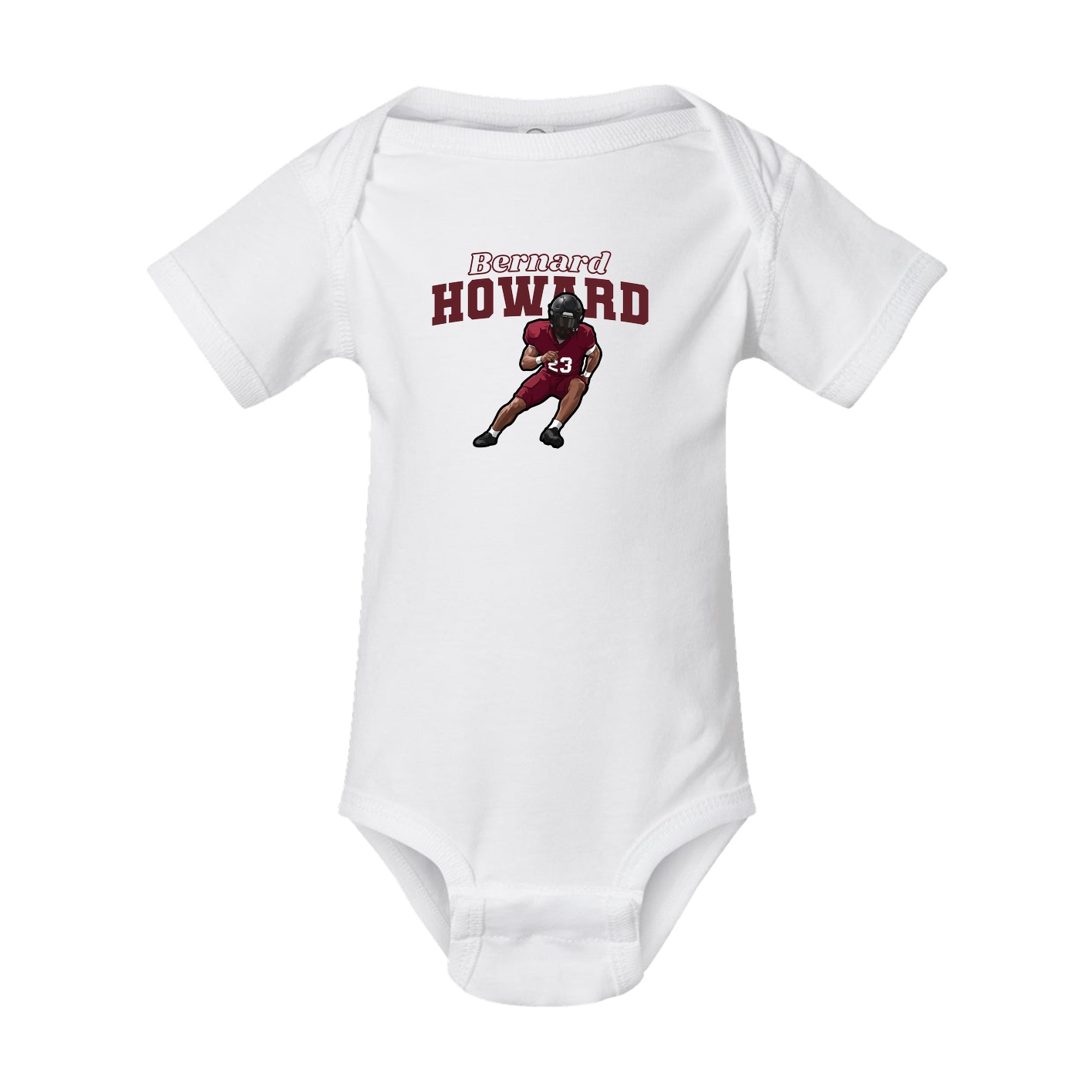 Baby Onesie — Name Arch in White