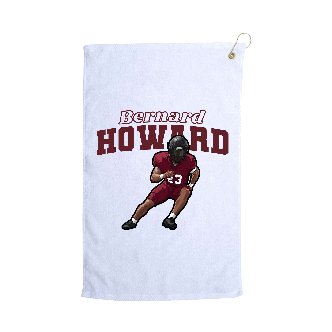 Golf Towel — Name Arch in White