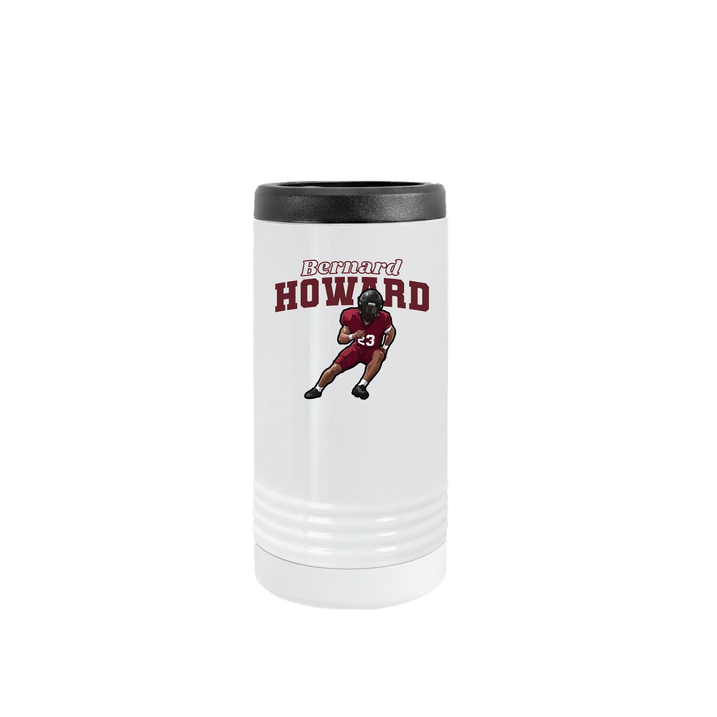 Slim Beverage Holder — Name Arch in White