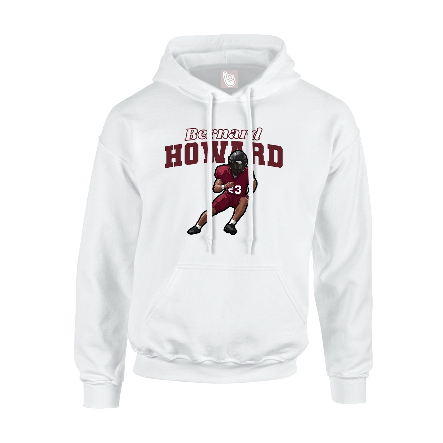Hoodie — Name Arch in White