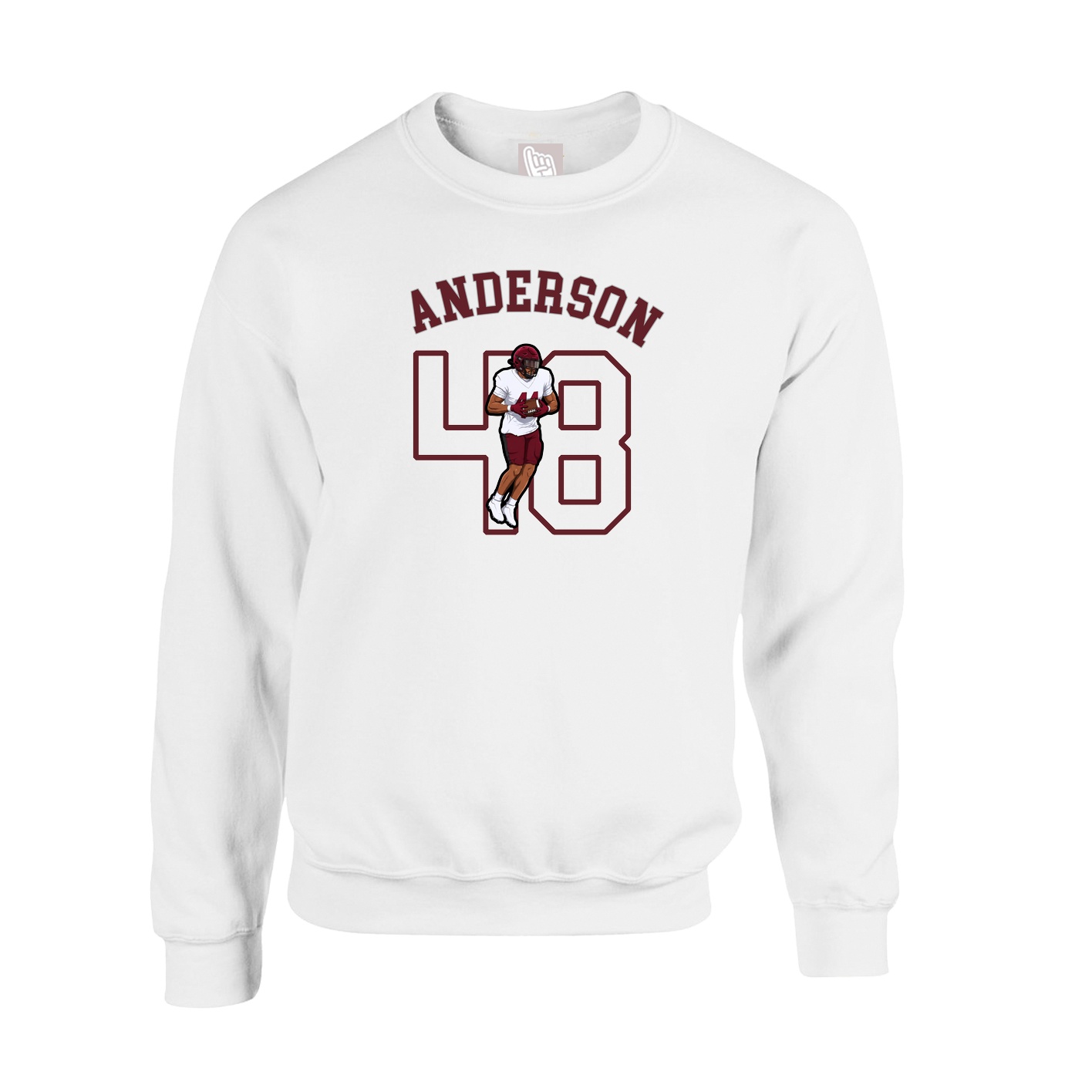 Fleece Crew — Shirsey Arch in White