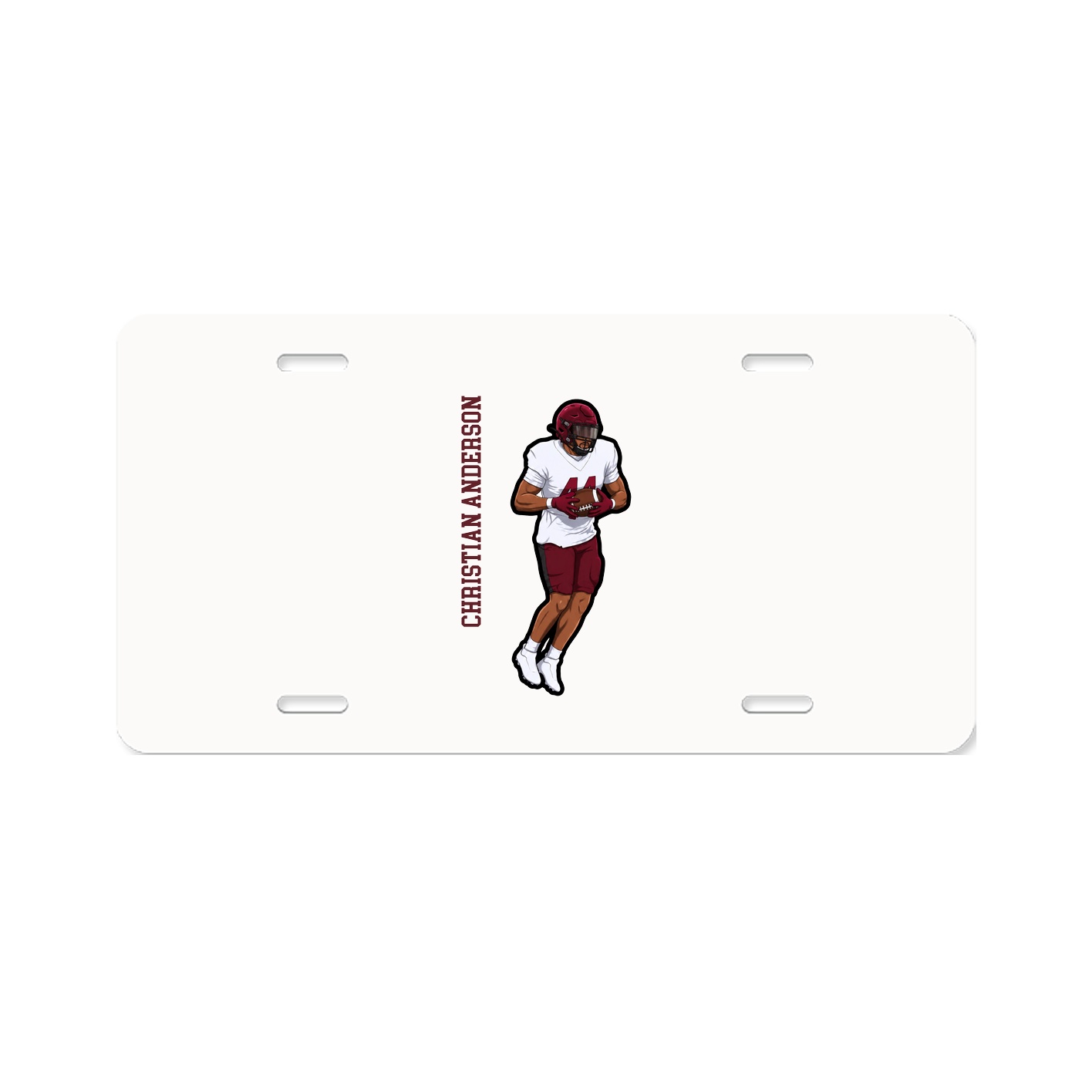 License Plate — Name Vertical in Classic
