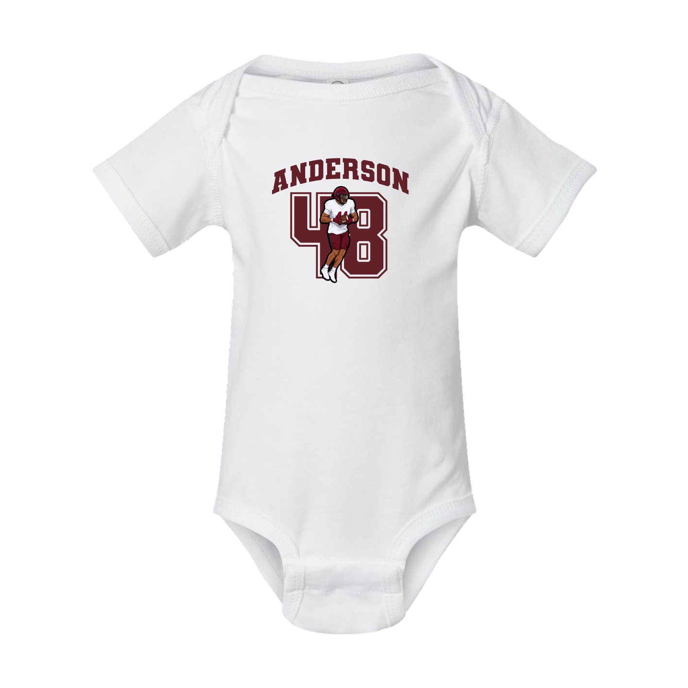 Baby Onesie — Number in White